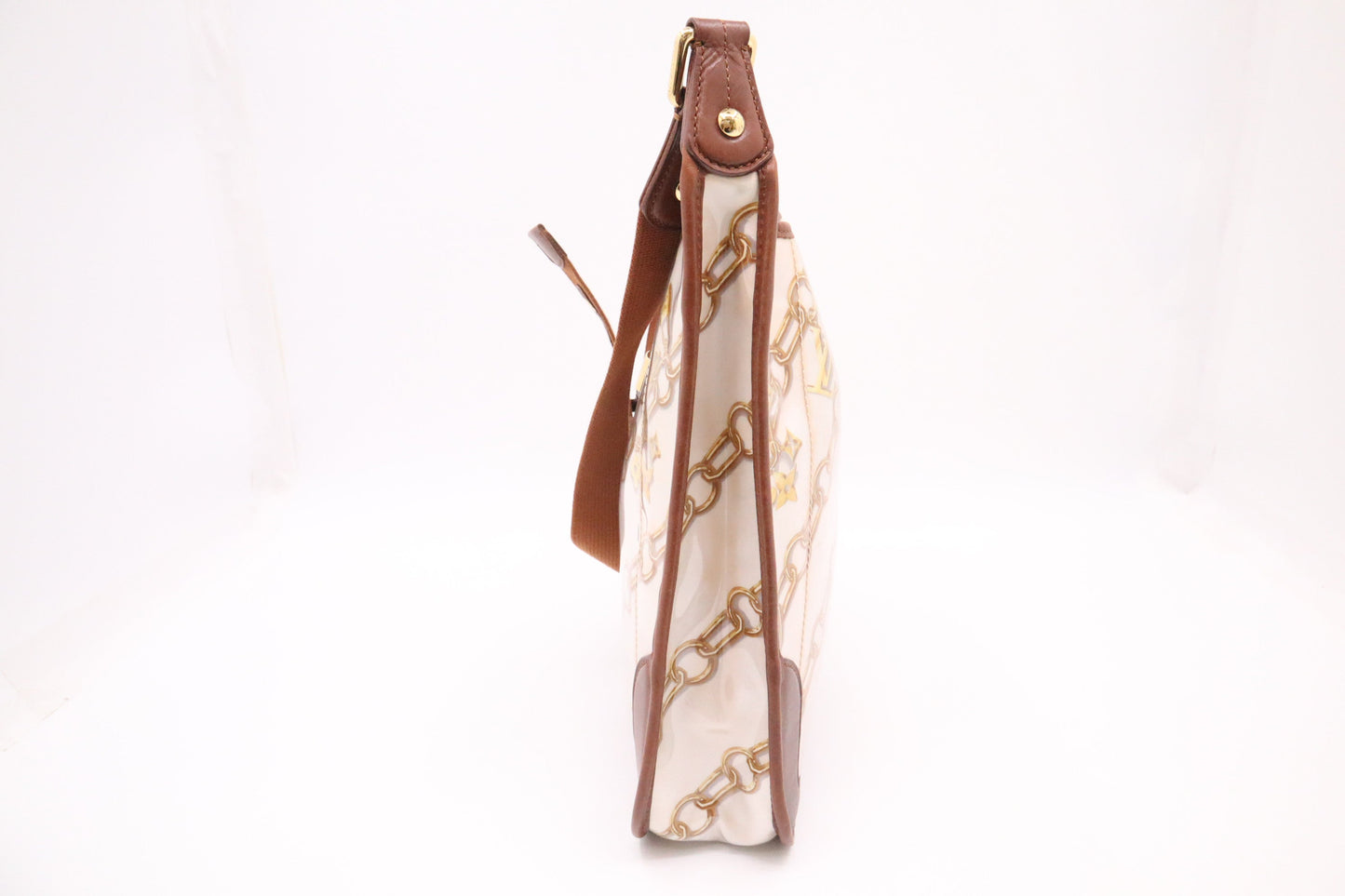 Louis Vuitton Charm Mtte in Cream Canvas & Brown Leather