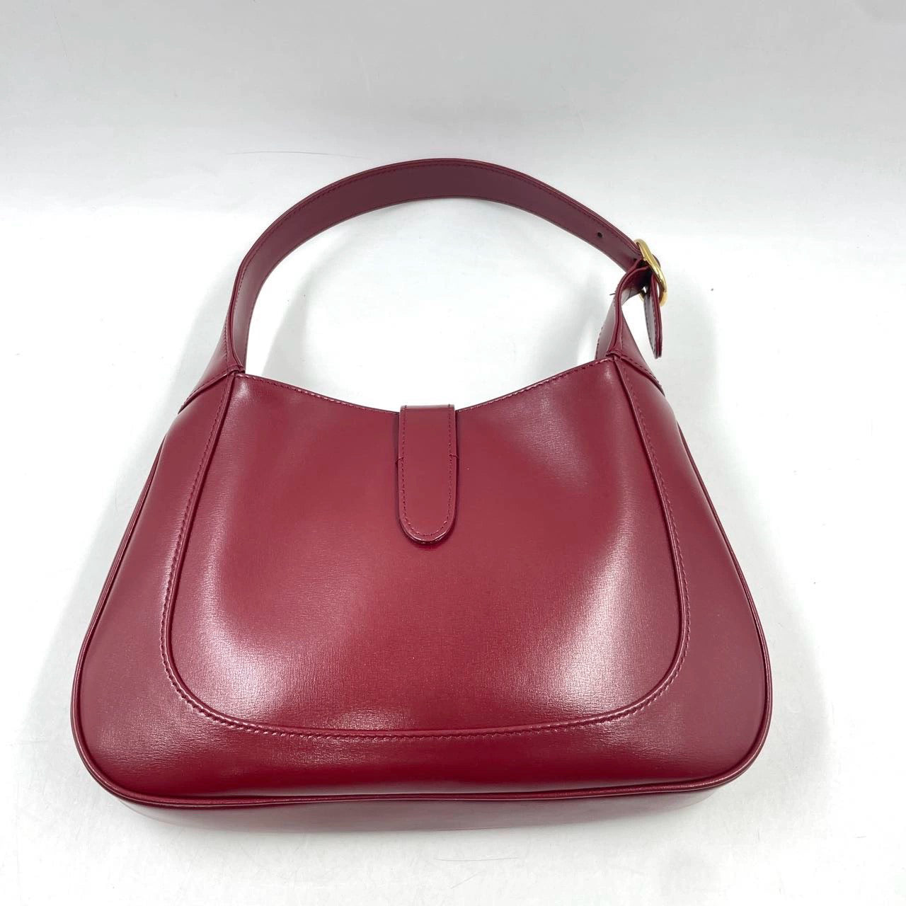 Gucci Jackie 1961 Burgundy Leather Bag Small with Adjustable Strap
