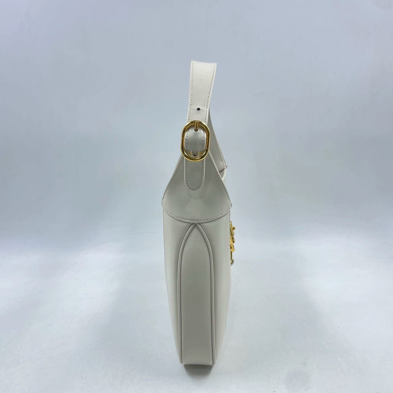 Gucci Jackie 1961 White Leather Bag with Adjustable Strap Size Small