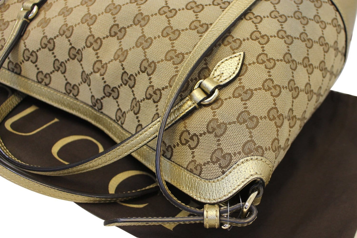 GUCCI Bree GG Canvas Top Handle Shoulder Bag