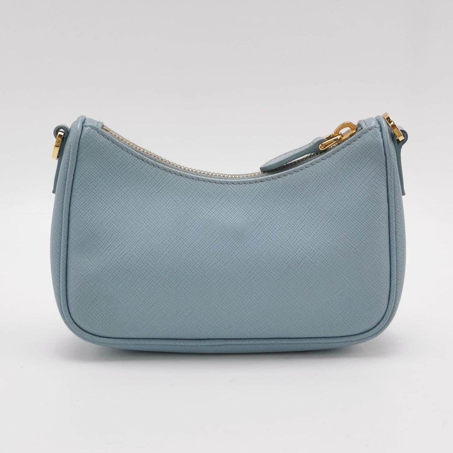 Prada Re-edition 2005 Saffiano Mini Blue Hobo Crossbody Bag