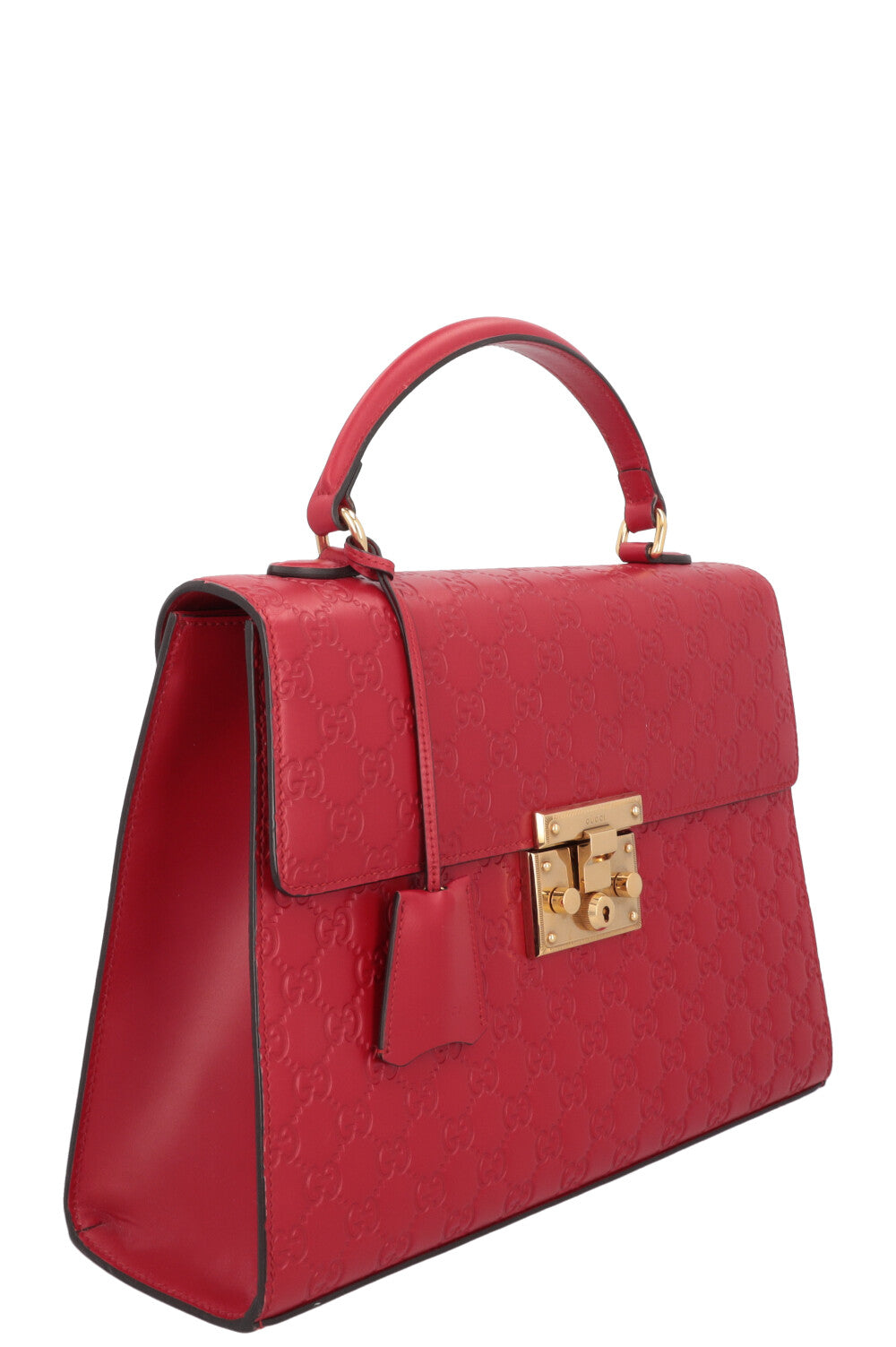 GUCCI GG Supreme Bag Leather Red