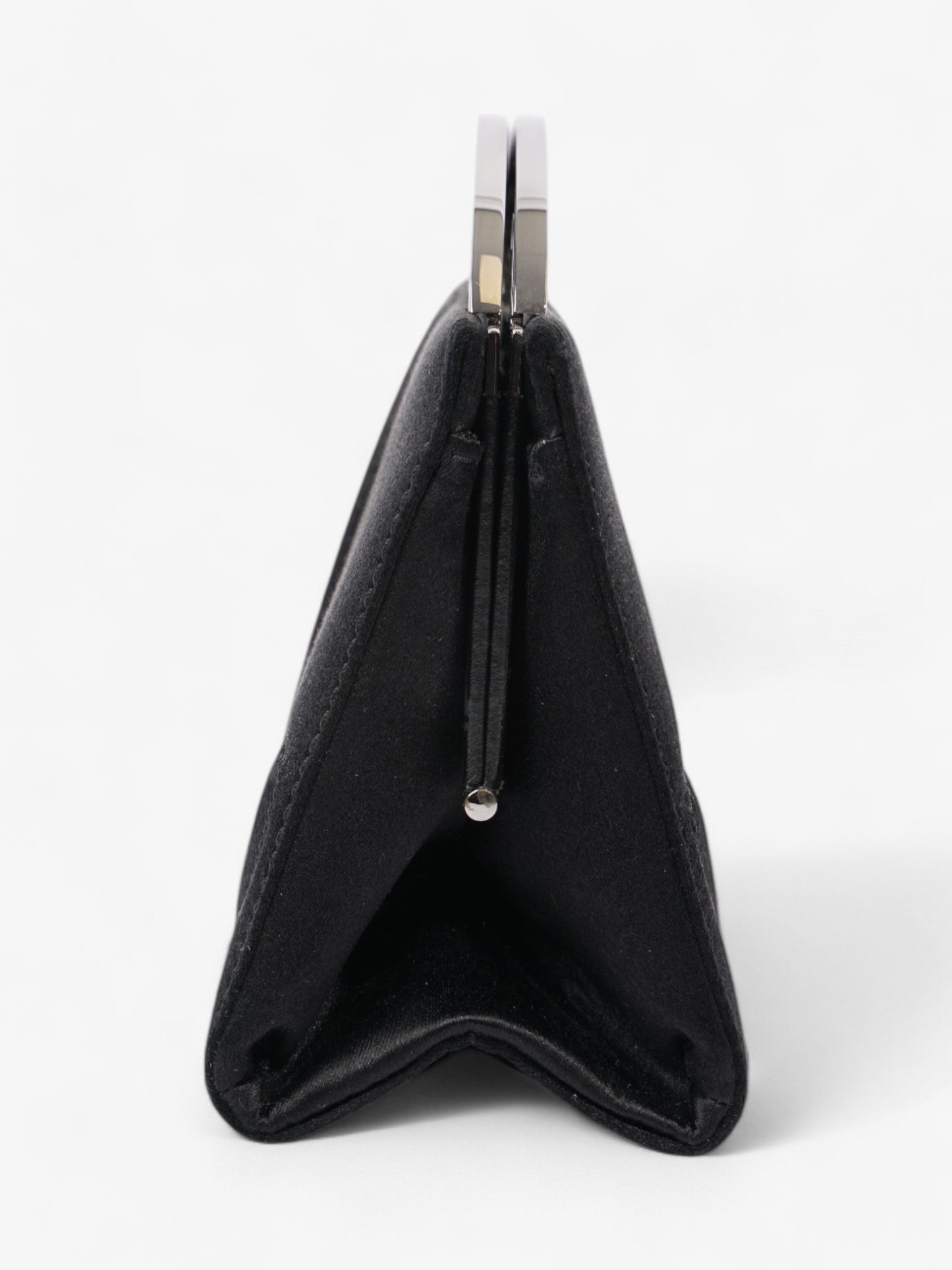 Chanel CC Clutch Black Satin