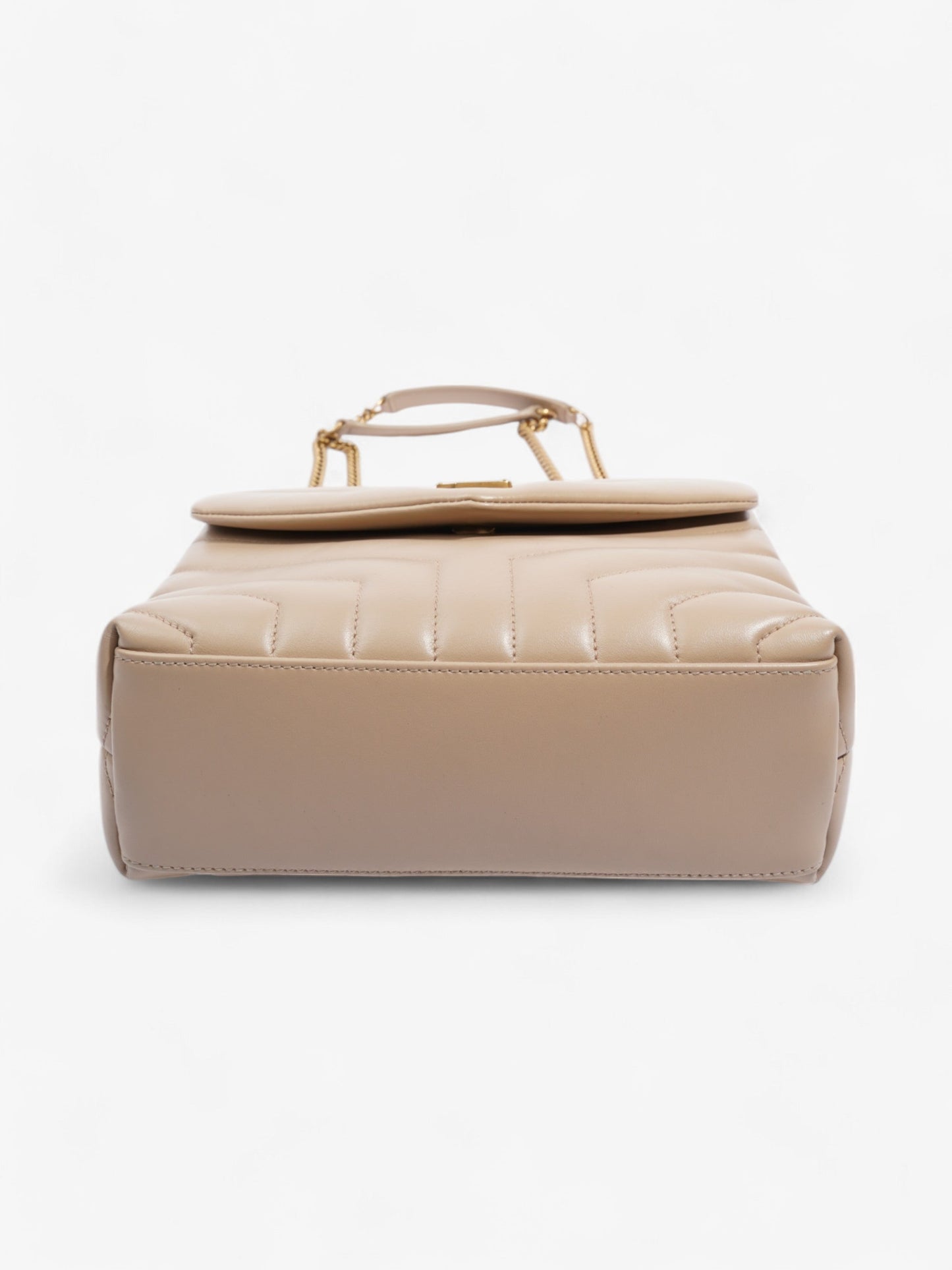Saint Laurent Lou Lou Dark Beige Calfskin Leather Small