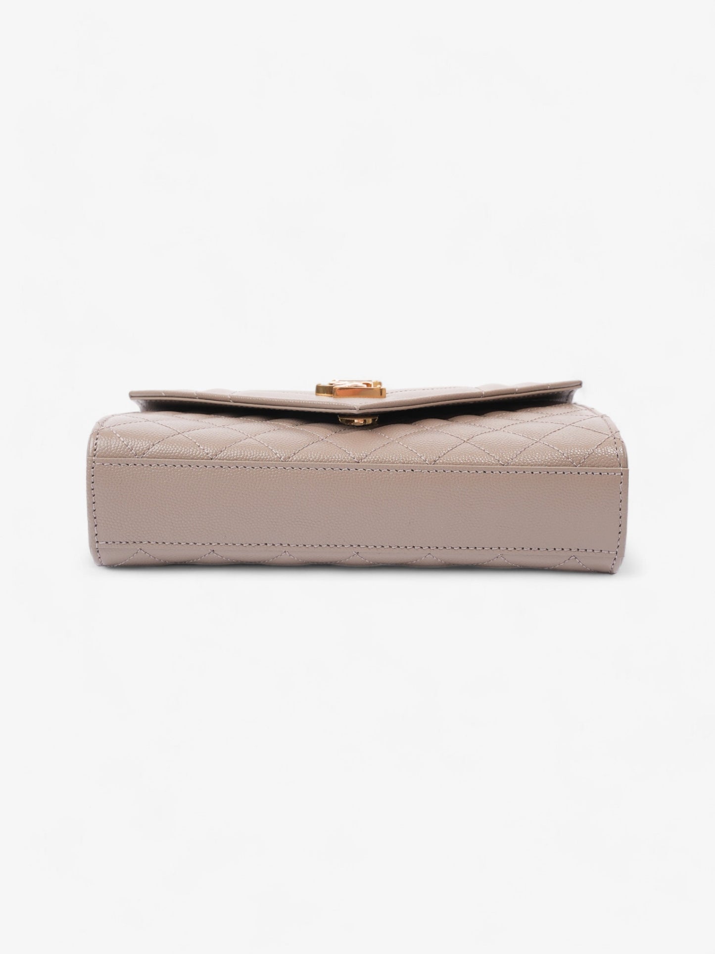 Saint Laurent Envelope Dark Beige Calfskin Leather Small