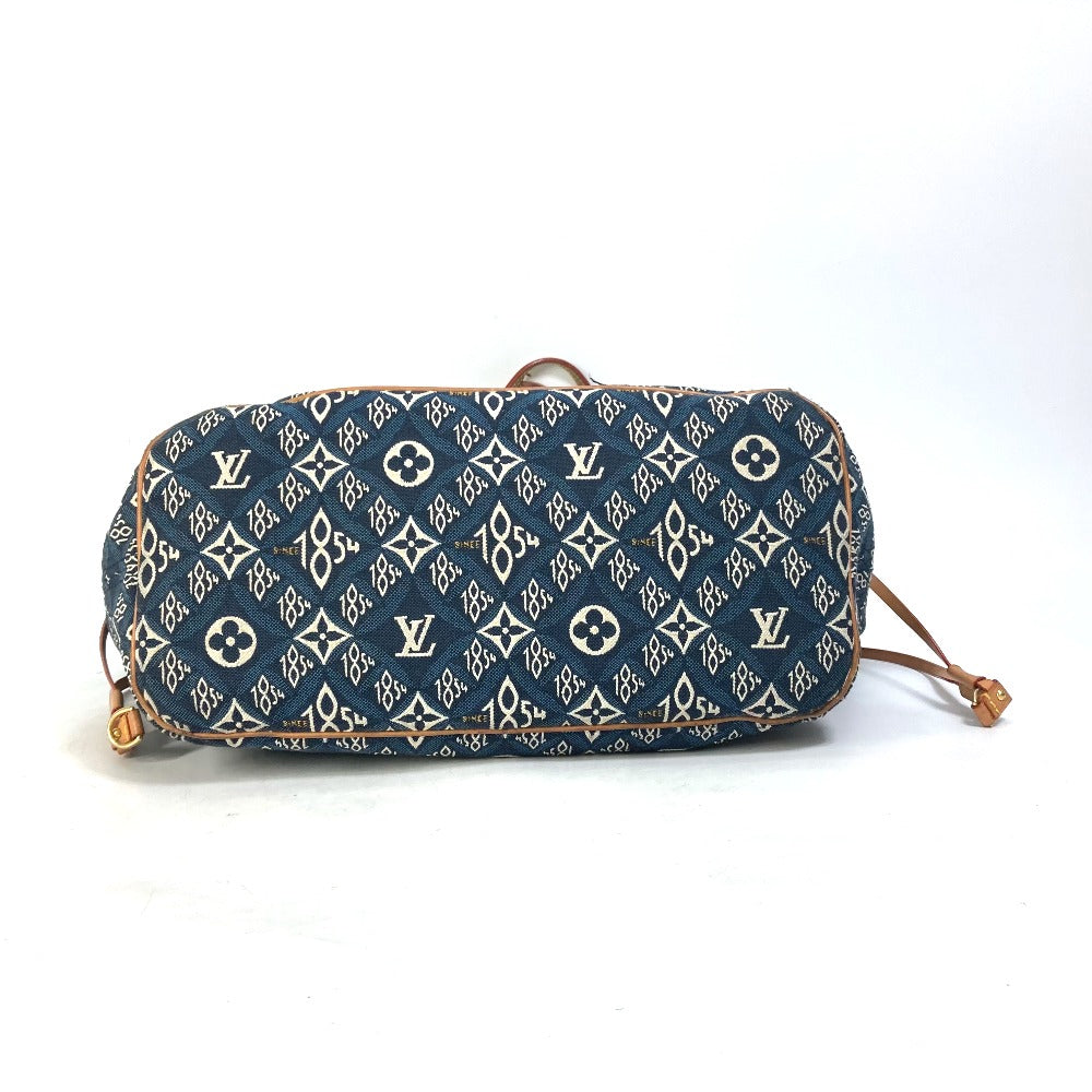 LOUIS VUITTON Tote Bag Jacquard Navy Monogram jacquard pouch included Neverfull MM Women