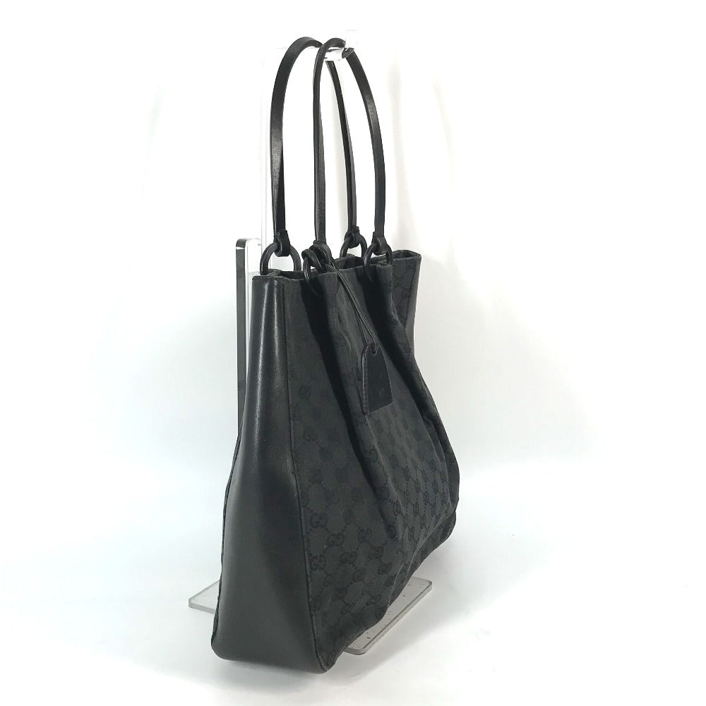 GUCCI Shoulder Bag 101920 GG canvas / leather black With porch GG Women