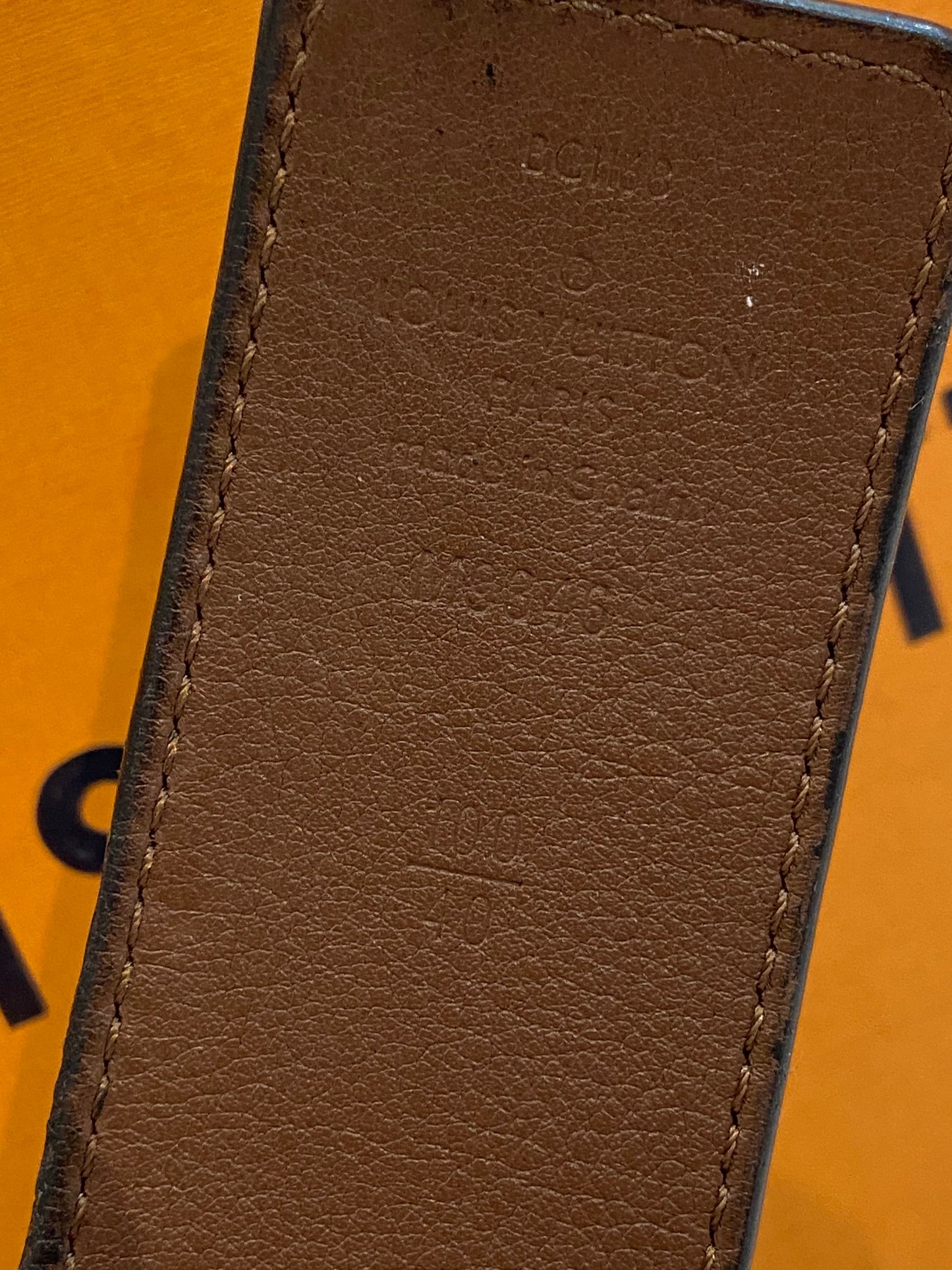 LOUIS VUITTON BLACK MONOGRAM LV BUCKLE BELT