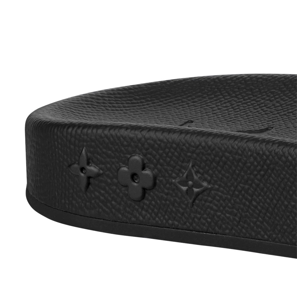 LOUIS VUITTON EMBOSSED MONOGRAM WATERFRONT MULES