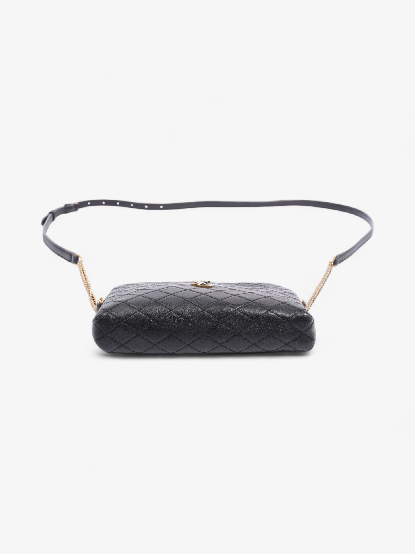 Saint Laurent Gaby Black Matelasse Leather Mini