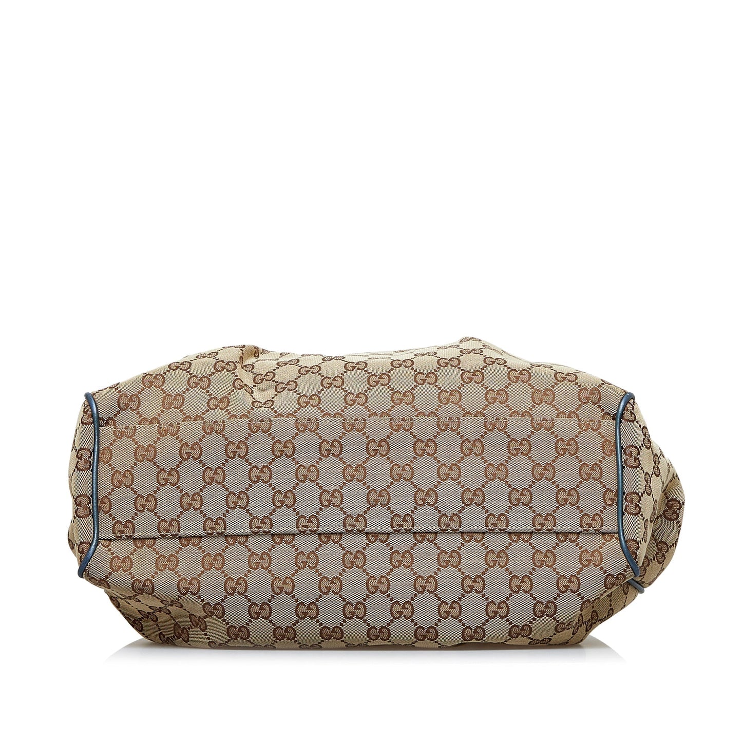 Gucci Sukey Brown Leather Canvas Tote Style 3