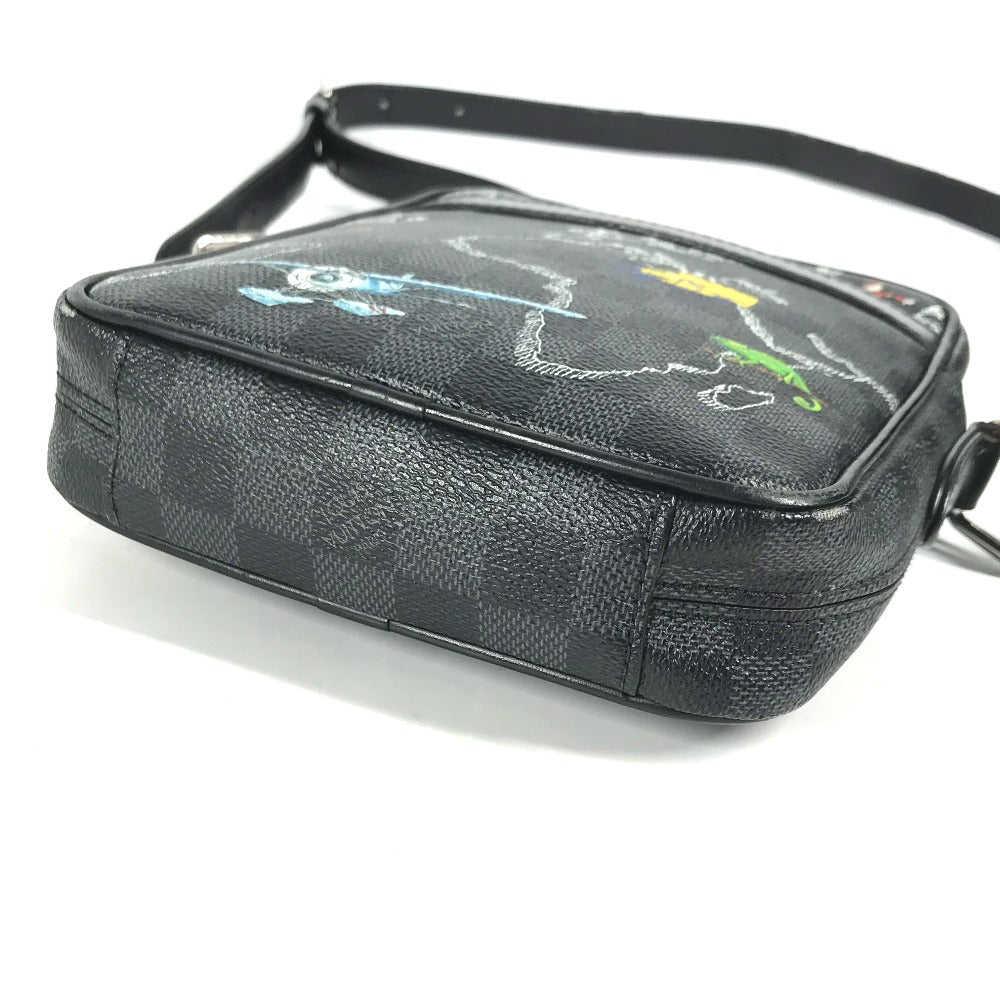 LOUIS VUITTON Shoulder Bag Graphite canvas black Damier Graphite Map Danube PM NM mens