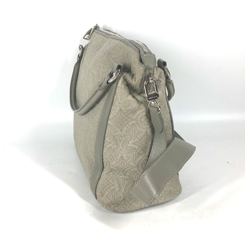 LOUIS VUITTON Tote Bag leather gray Monogram Antia Ixia PM Women