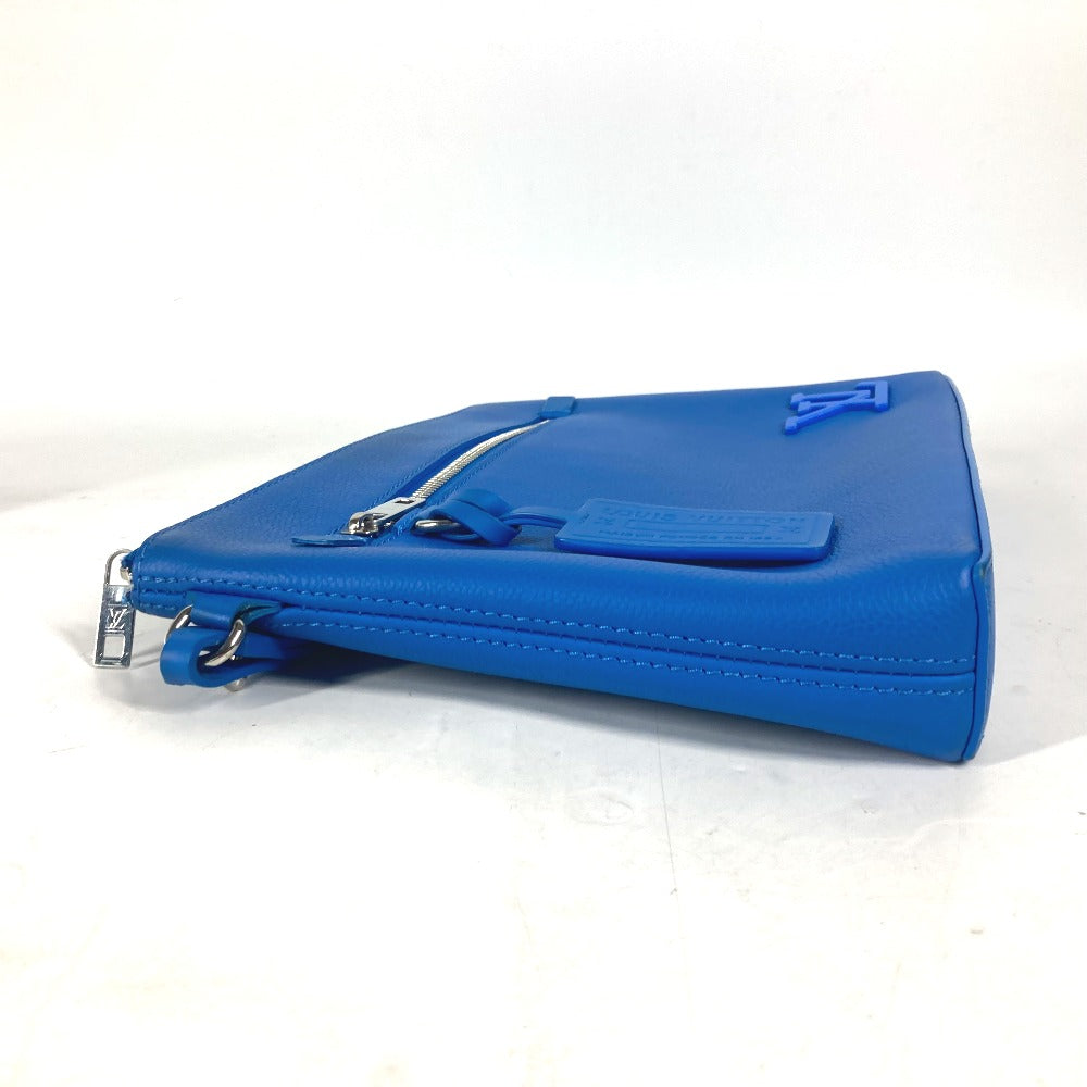 Luxury Women's Clutch Bag | LOUIS VUITTON Clutch bag leather blue Aerogram LV logo takeoff pouch