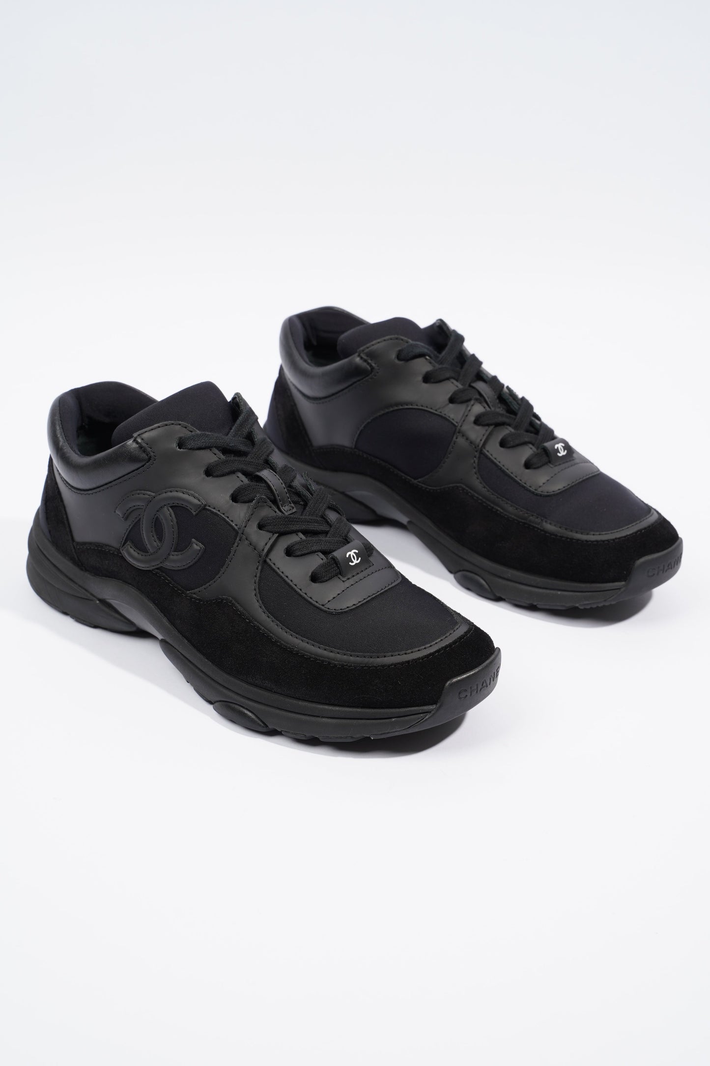 Chanel CC Logo Sneaker Black Suede EU 37.5 UK 4.5
