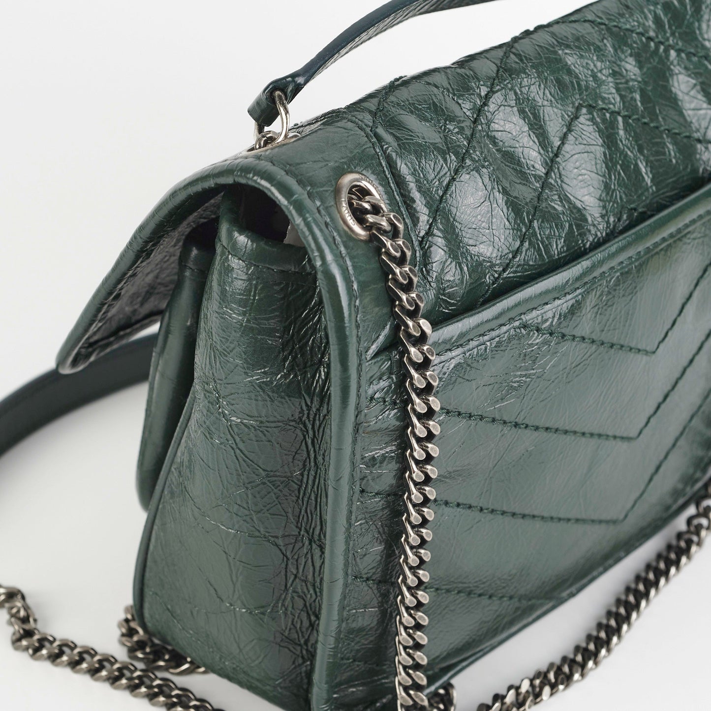 Saint Laurent Niki Baby Green Shoulder Bag