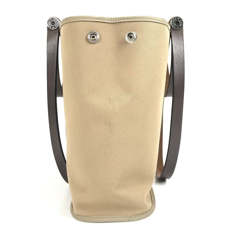 HERMES Shoulder Bag Leather / canvas Brown Kabak PM Kabak PM