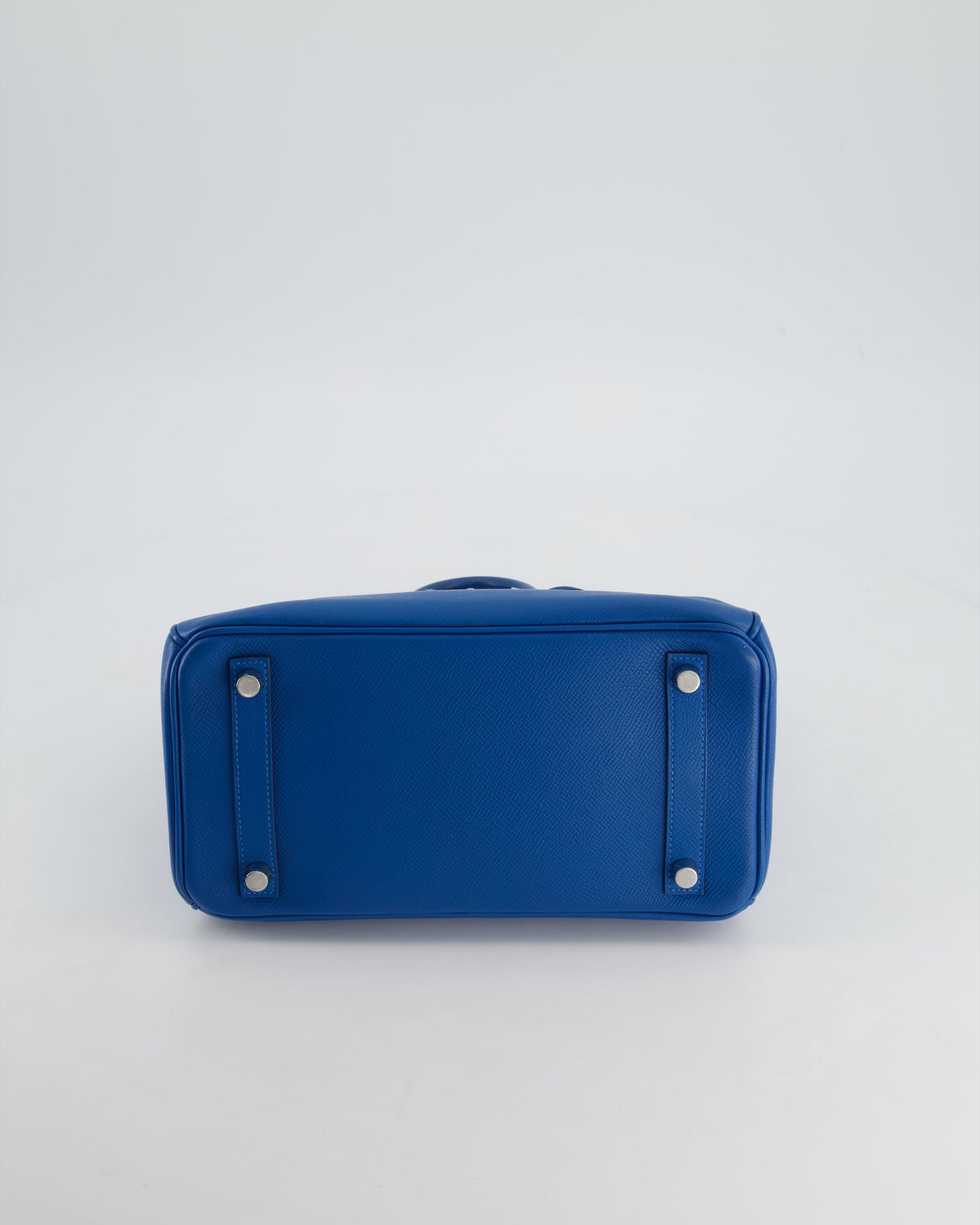 Hermes Birkin 25 Retourne Bag in Bleu De Galice Epsom Leather with Palladium Hardware