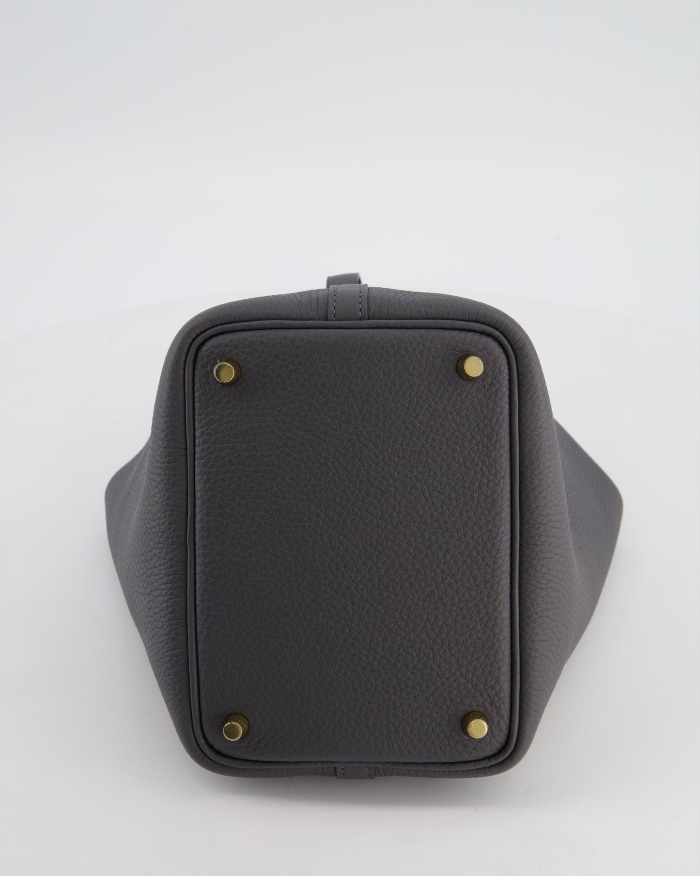 Hermes Picotin Lock 18 Bag in Ardoise Clemence Leather with Permabrass Hardware