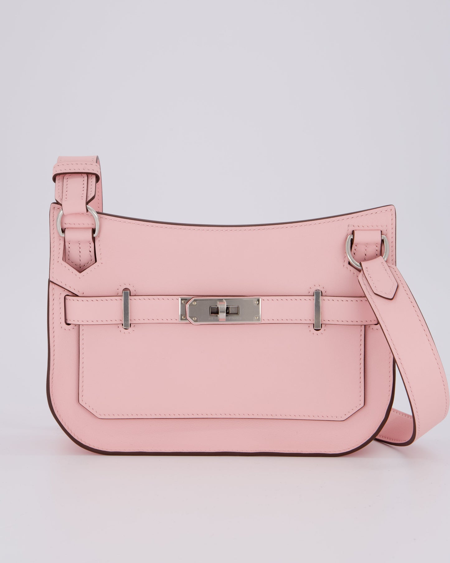 *RARE & HOT* Hermes Mini Jypsiere Bag in Rose Sakura Swift Leather with Palladium Hardware