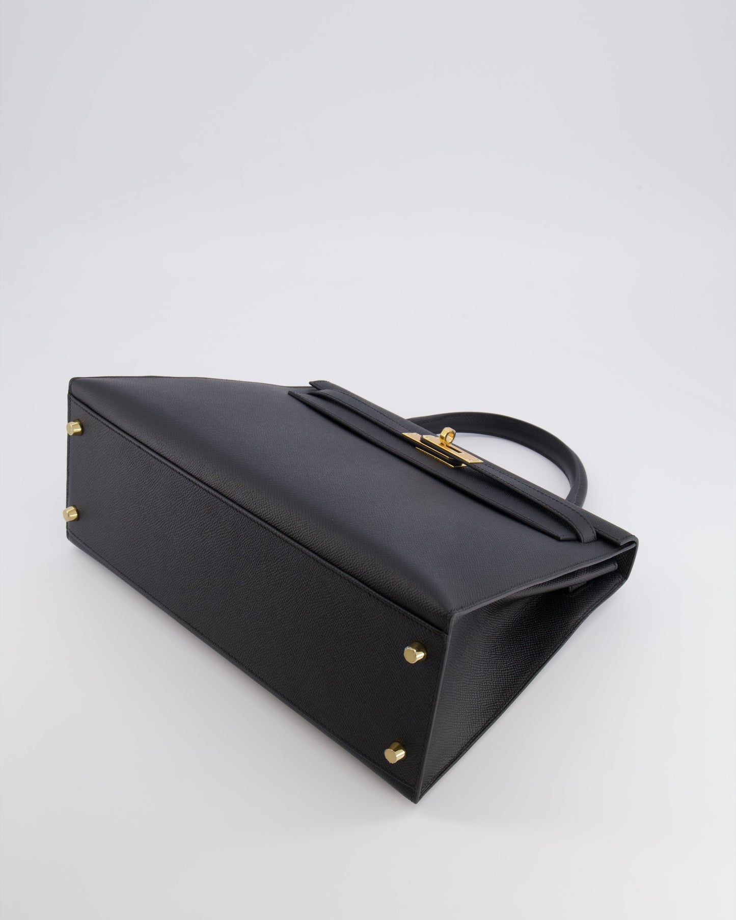 Hermes Kelly 32 Sellier Bag in Noir Epsom Leather with Gold Hardware