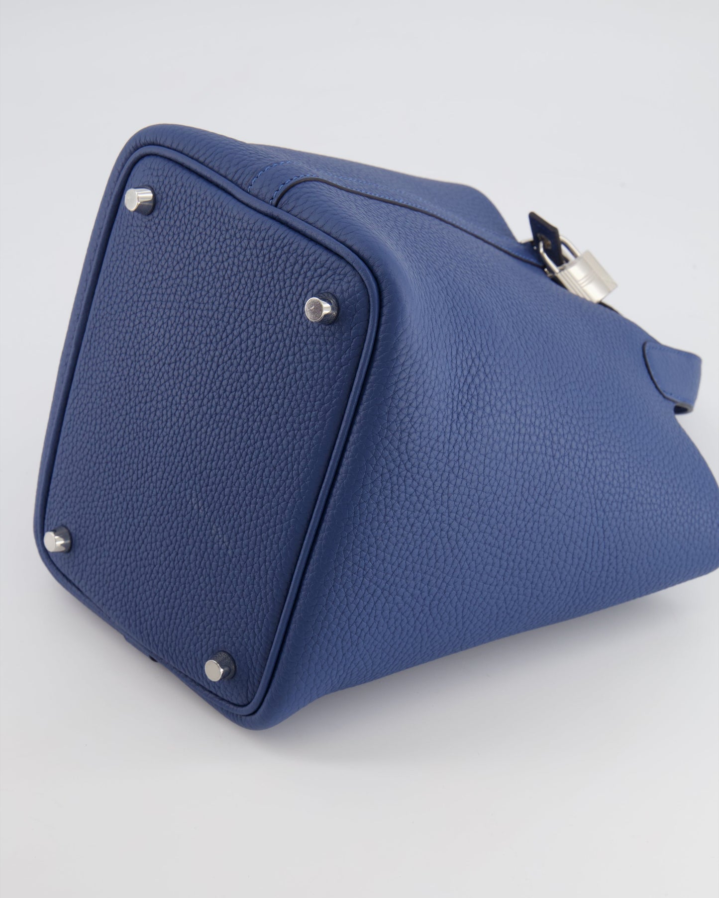 Hermes Picotin Lock 18 Bag in Blue Tie Clemence Leather with Palladium Hardware