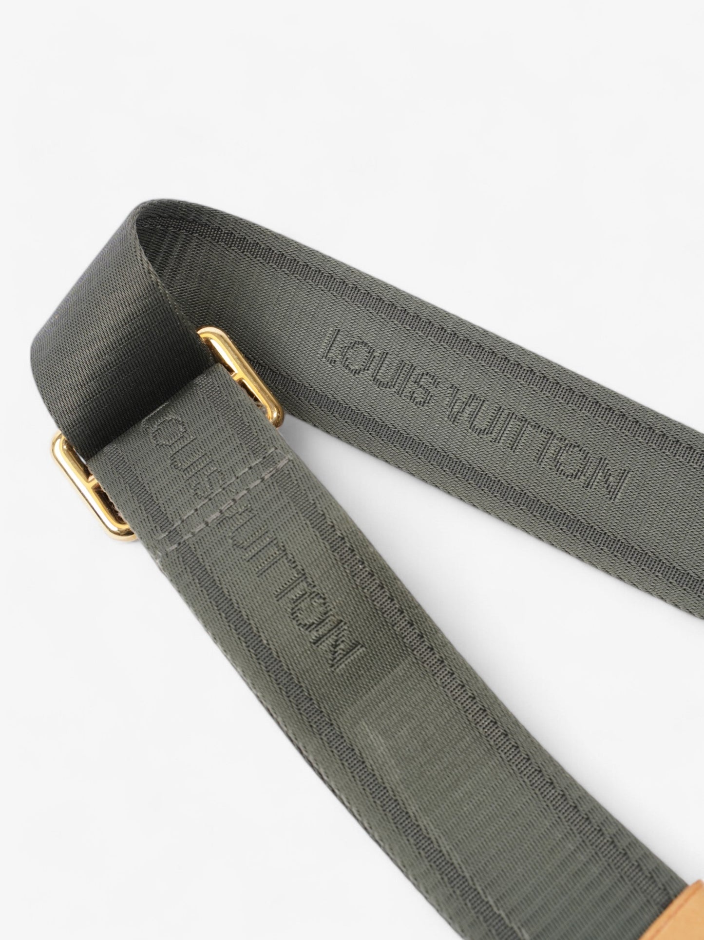 Louis Vuitton Adjustable Bag Strap Khaki / Gold Cotton