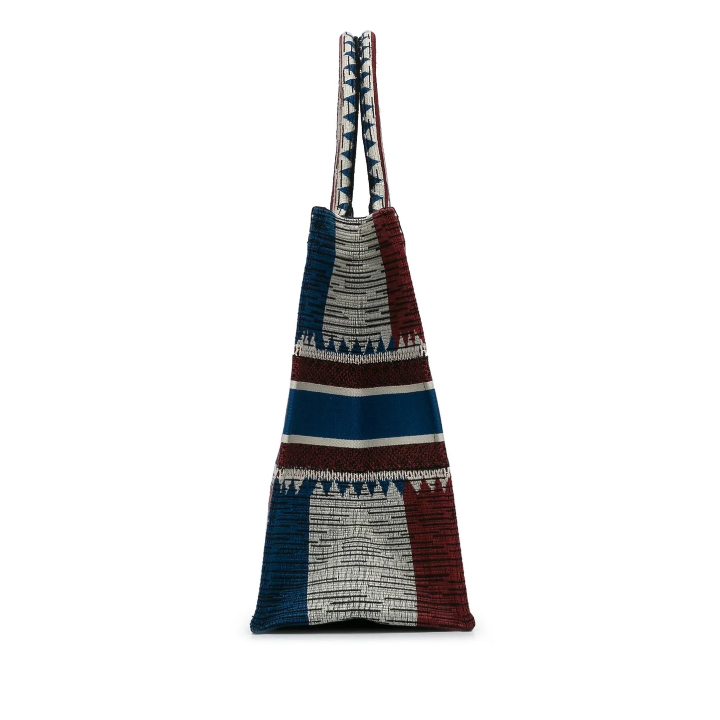 Blue Dior Large French Flag Book Tote