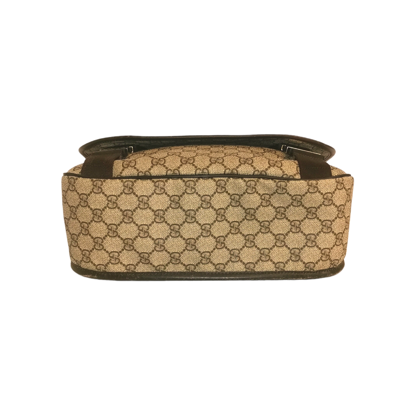 Gucci Brown Leather Canvas Crossbody Style 6