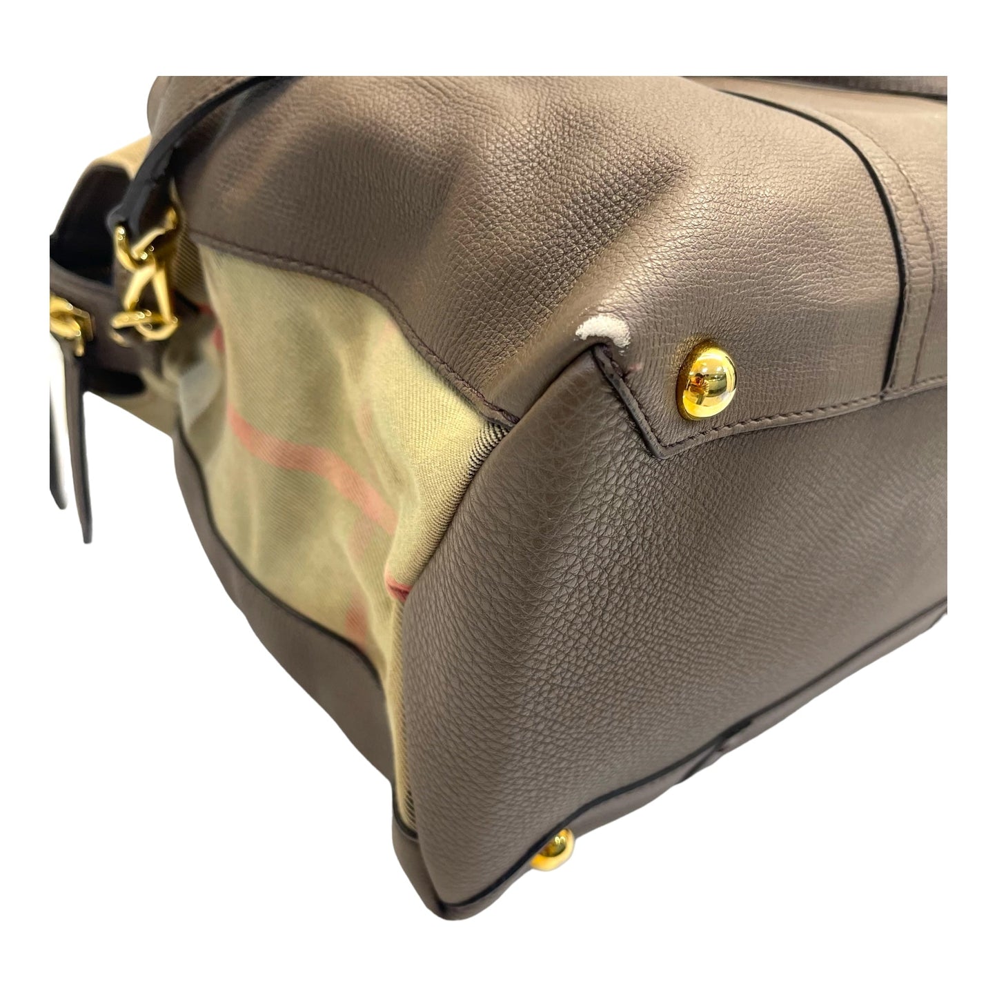 Burberry Mason Ho Check Canvas And Leather Diaper Tote Bag
