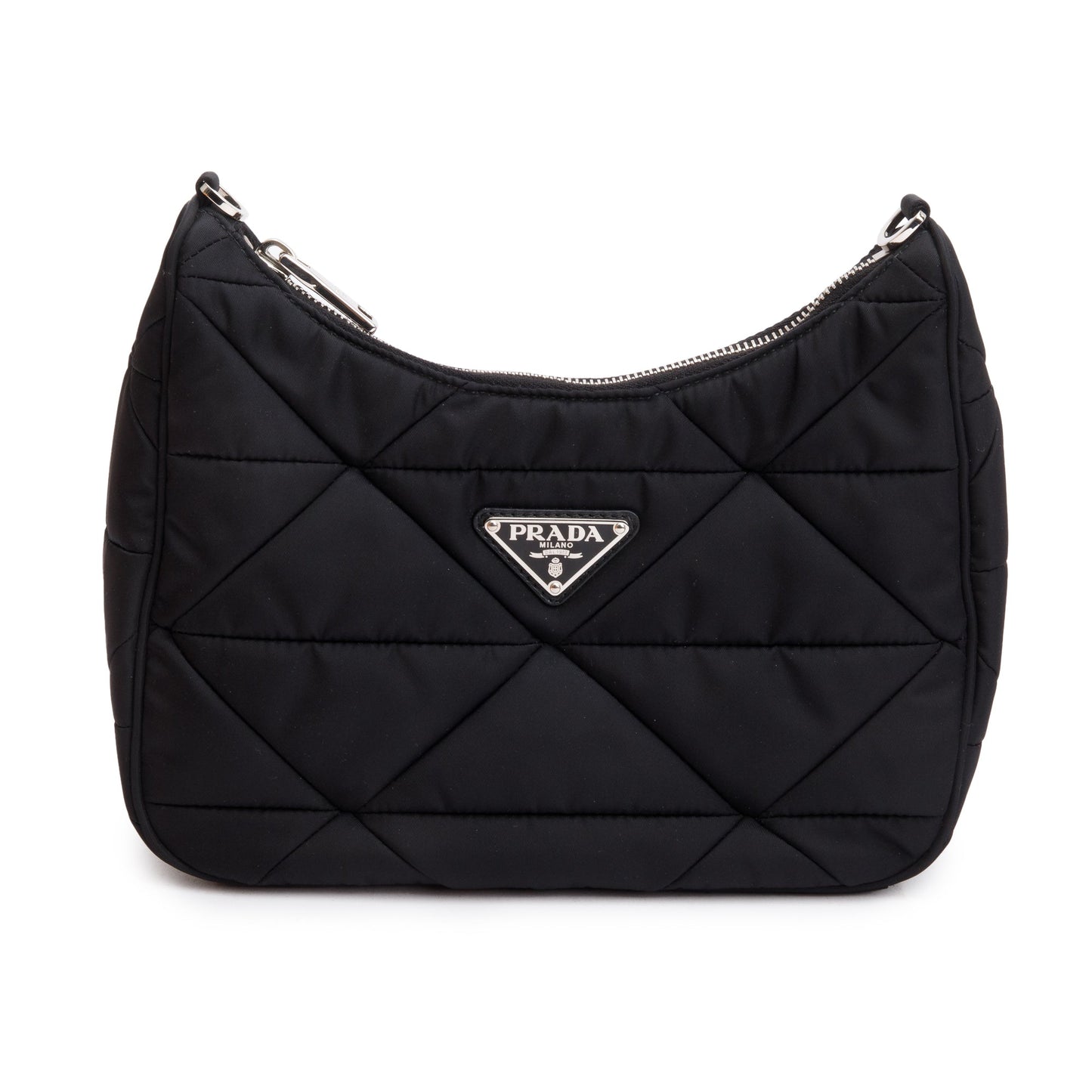 Prada 2022 Black Padded Re-Nylon Shoulder Bag