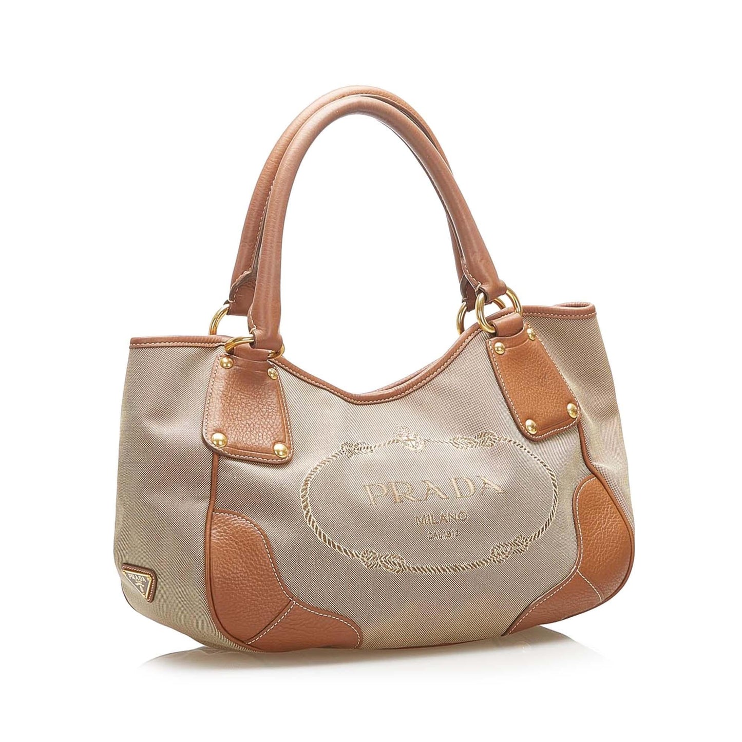 Prada Canapa Logo Canvas Tote Bag ( )