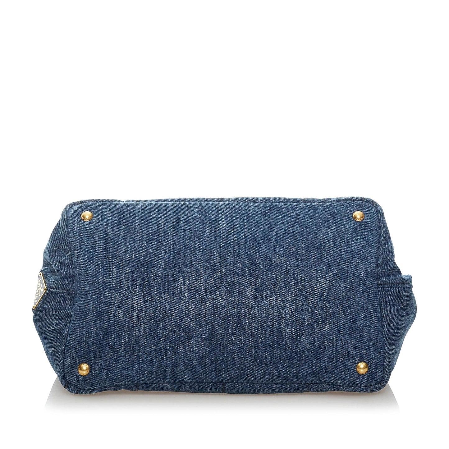 Prada Canapa Logo Denim Handbag (SHG-33176)