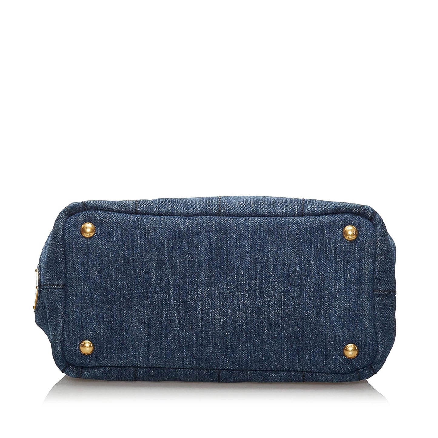 Prada Canapa Logo Denim Handbag (SHG-33957)