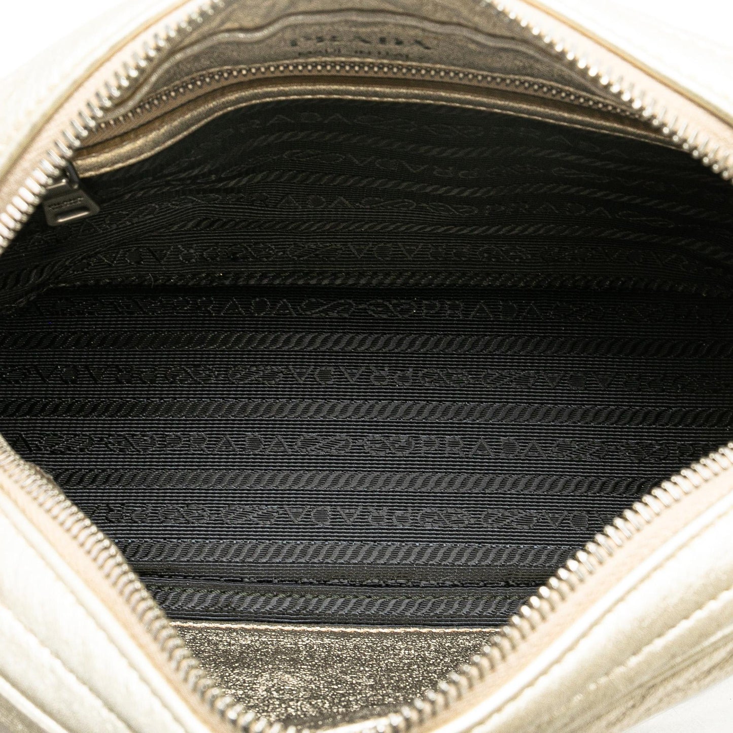 Prada Metallic Nappa Impunture Diagramme Camera Bag (SHG-kI9IjU)