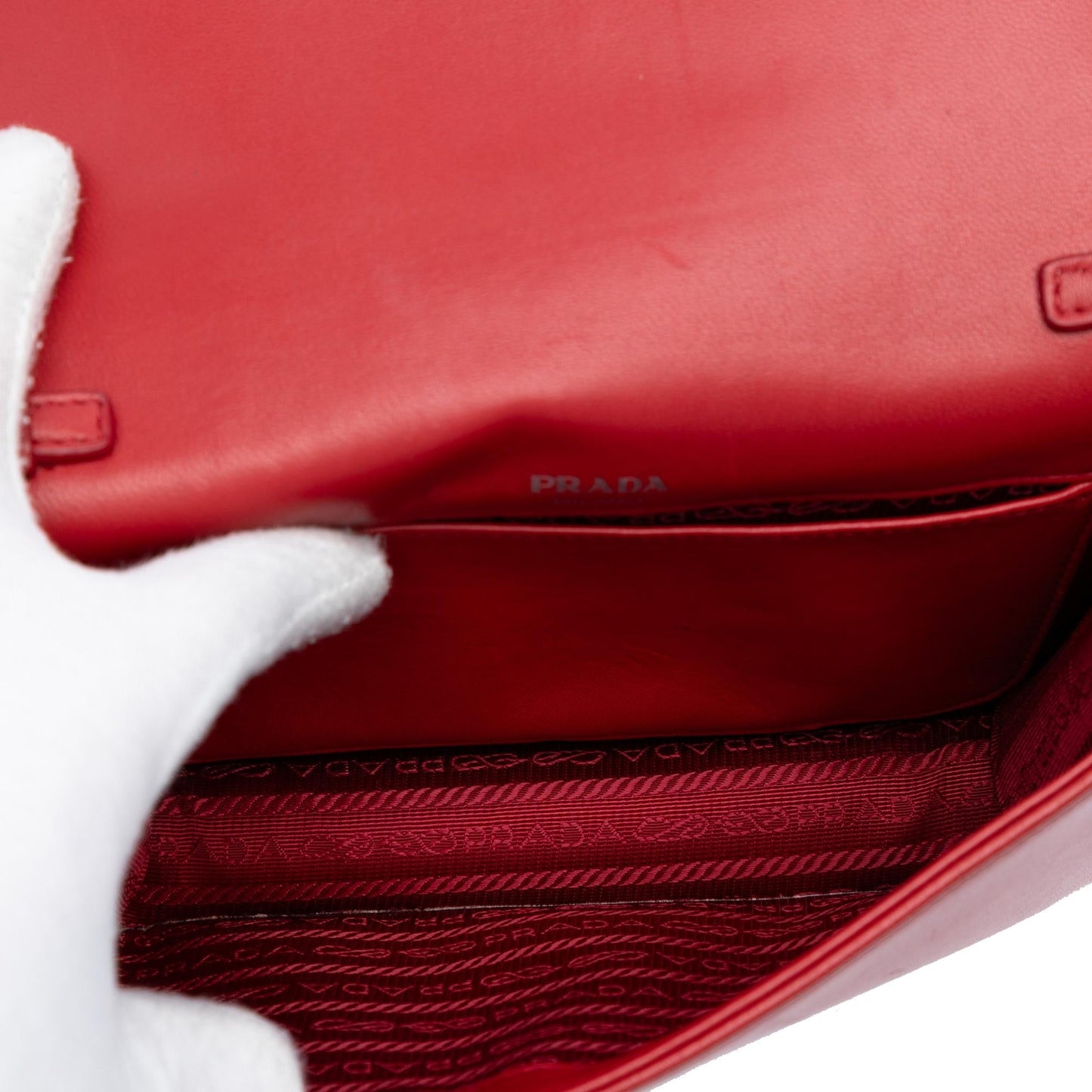Prada Nappa Gaufre Chain Flap Bag