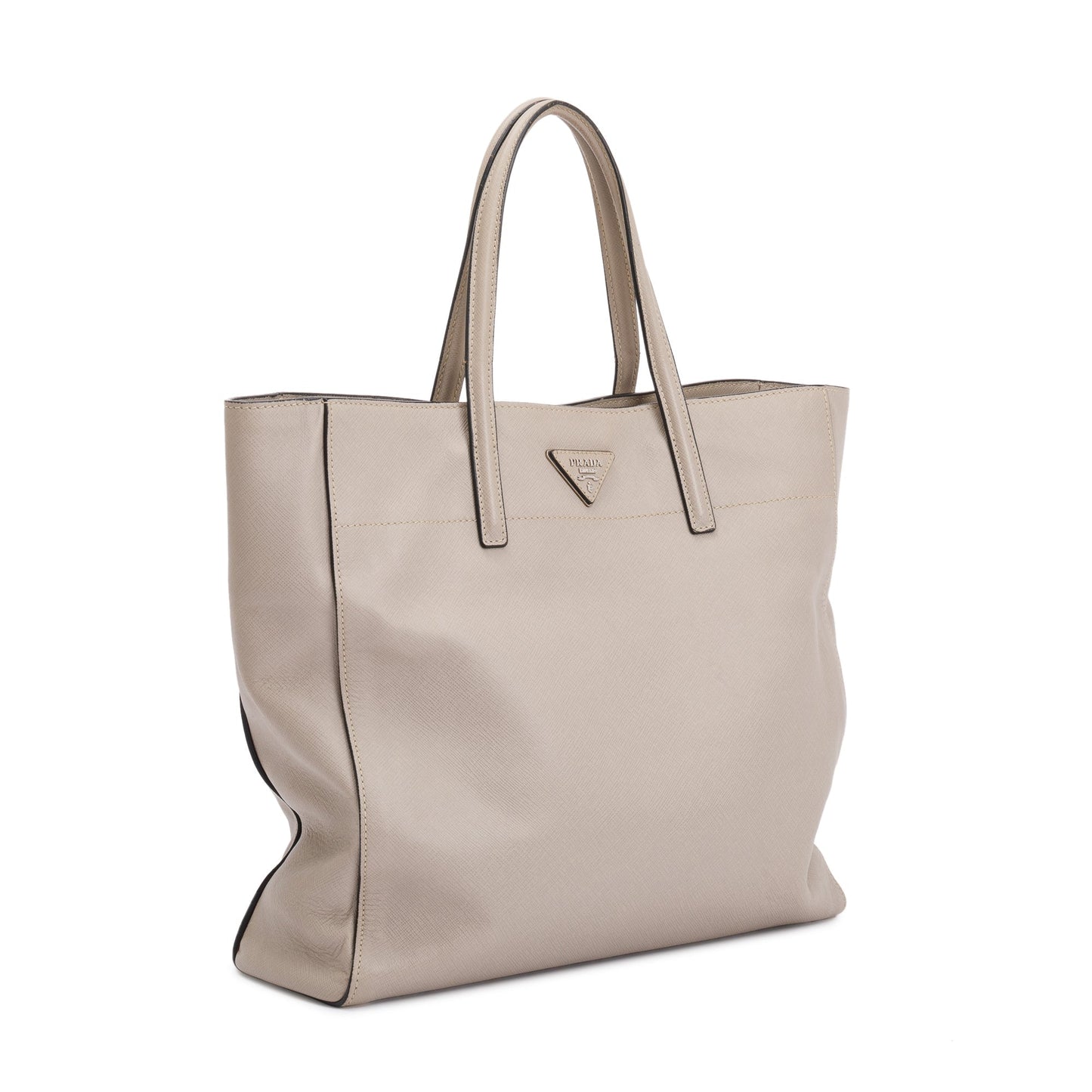 Prada Neutral Saffiano Soft Leather Tote