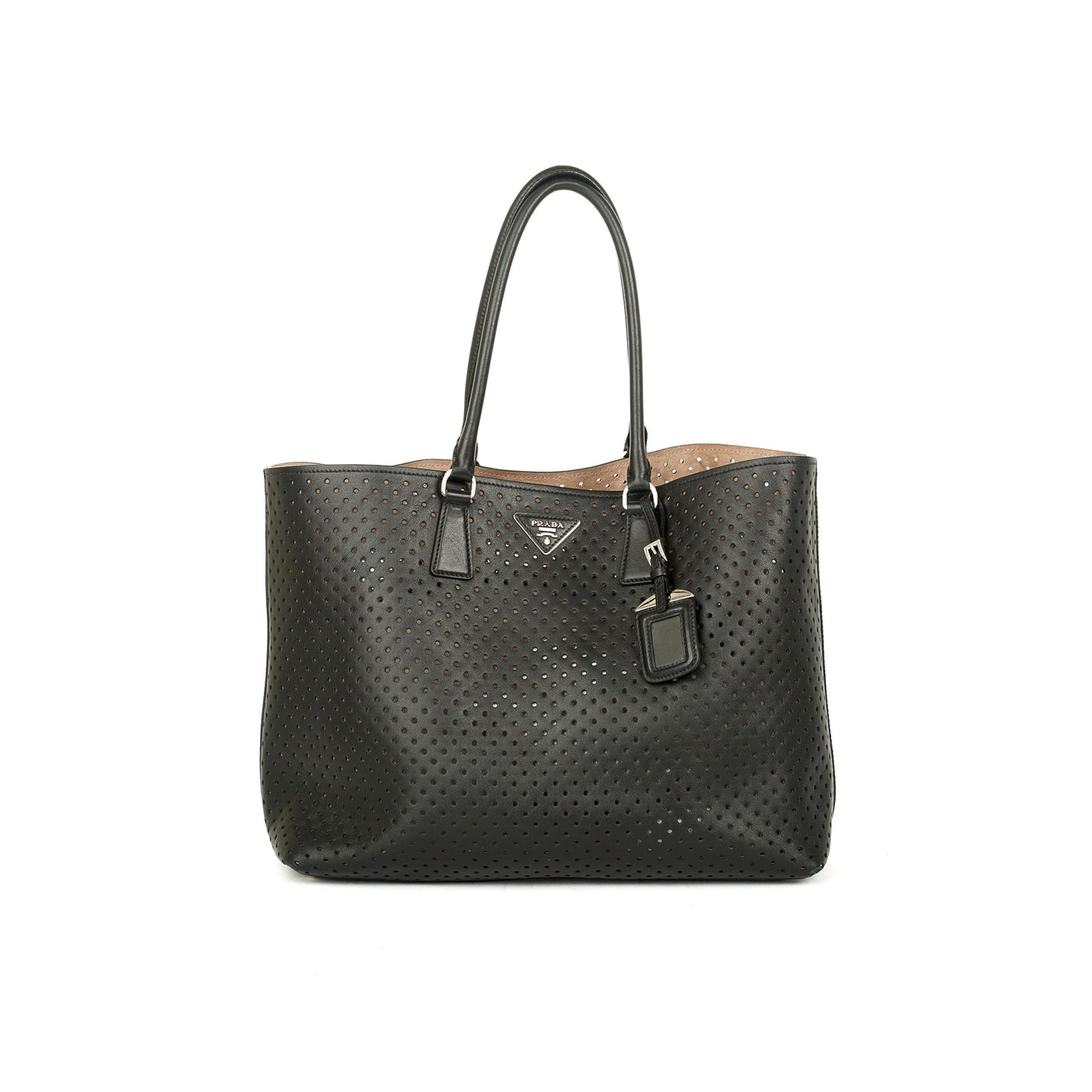 Prada Perforated Scamosciato Tote