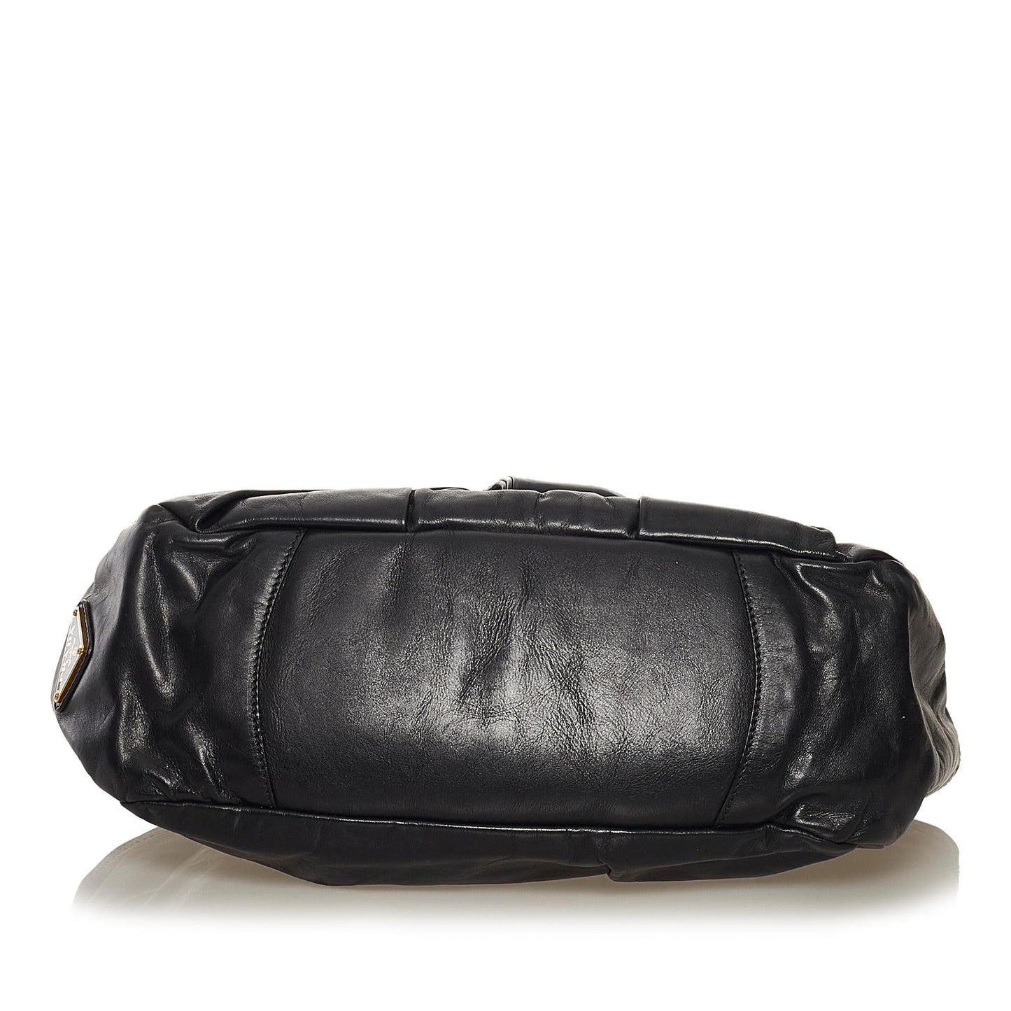 Prada Ruffled Leather Handbag (SHG-34208)