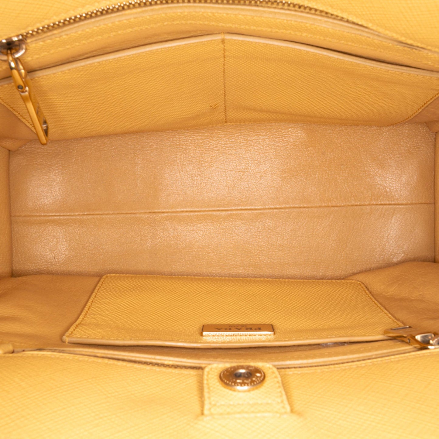 Prada Saffiano Cuir Double Zip Top Handle Bag