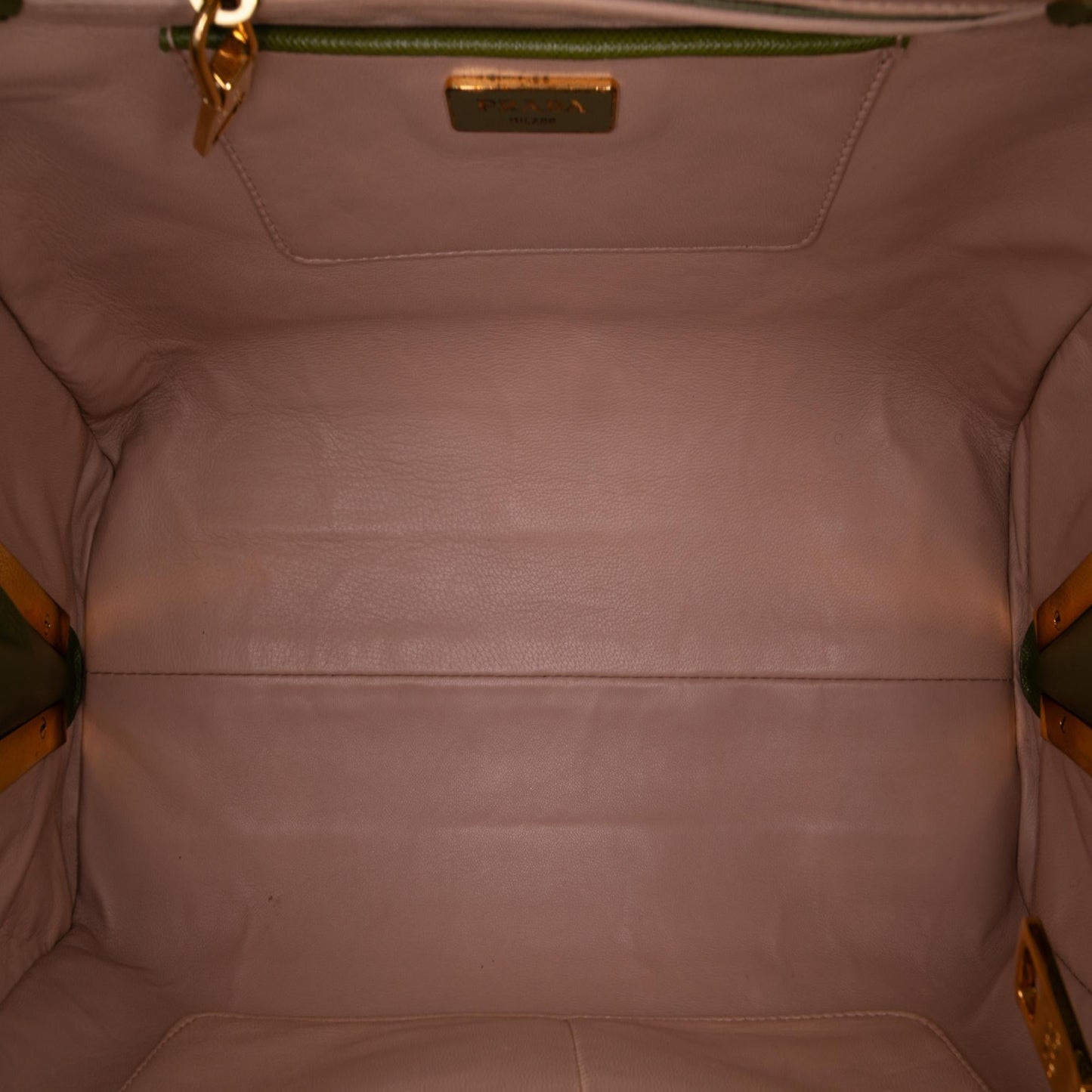 Prada Saffiano Lux Pyramid Frame Handbag