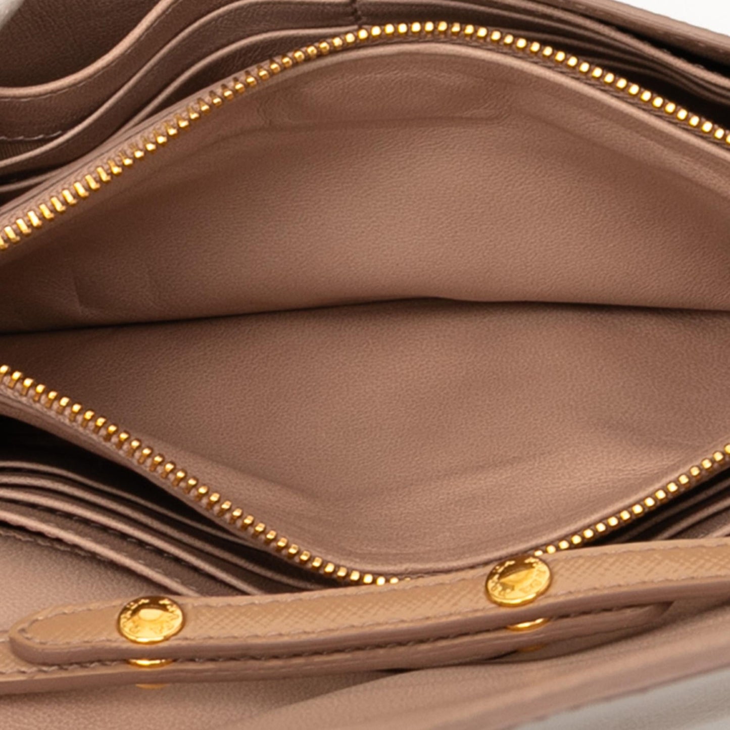 Prada Saffiano Vernice Wallet On Strap