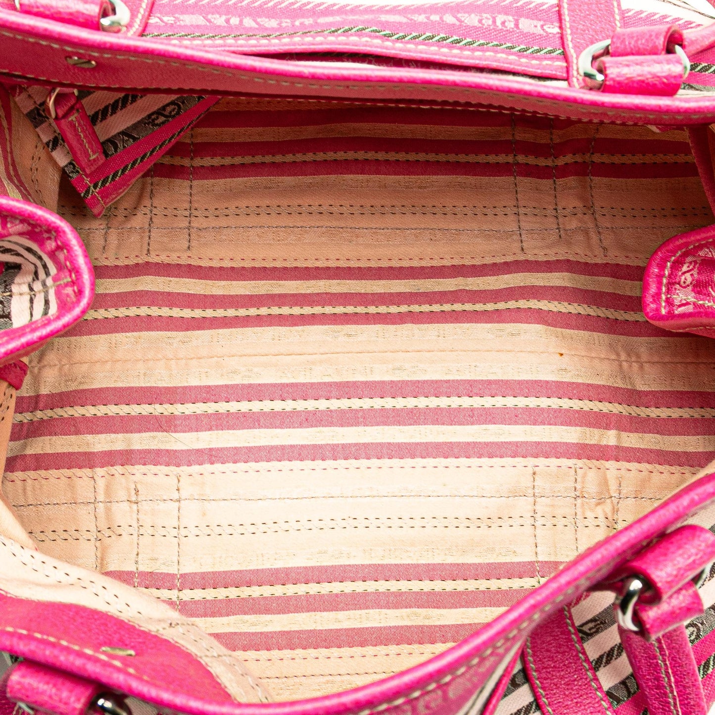 Prada Striped Jacquard Tote