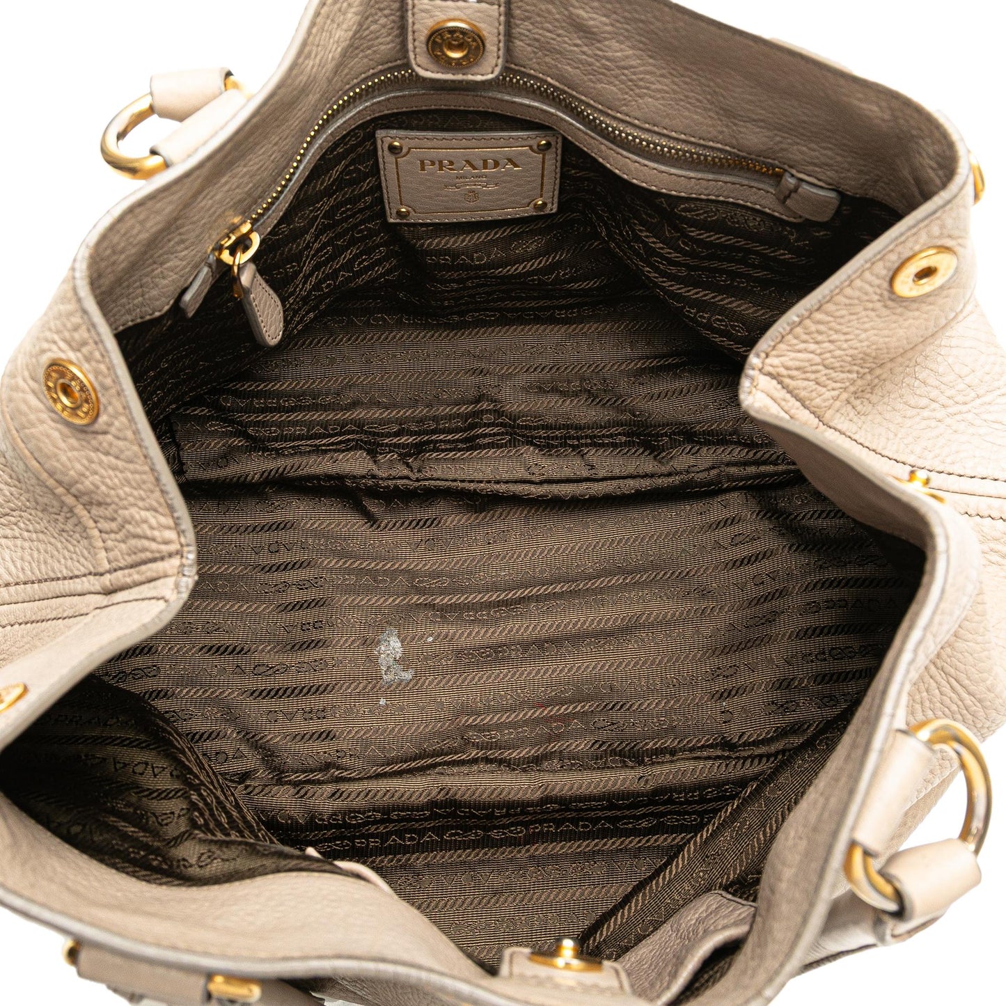Prada Vitello Daino Open Convertible Tote