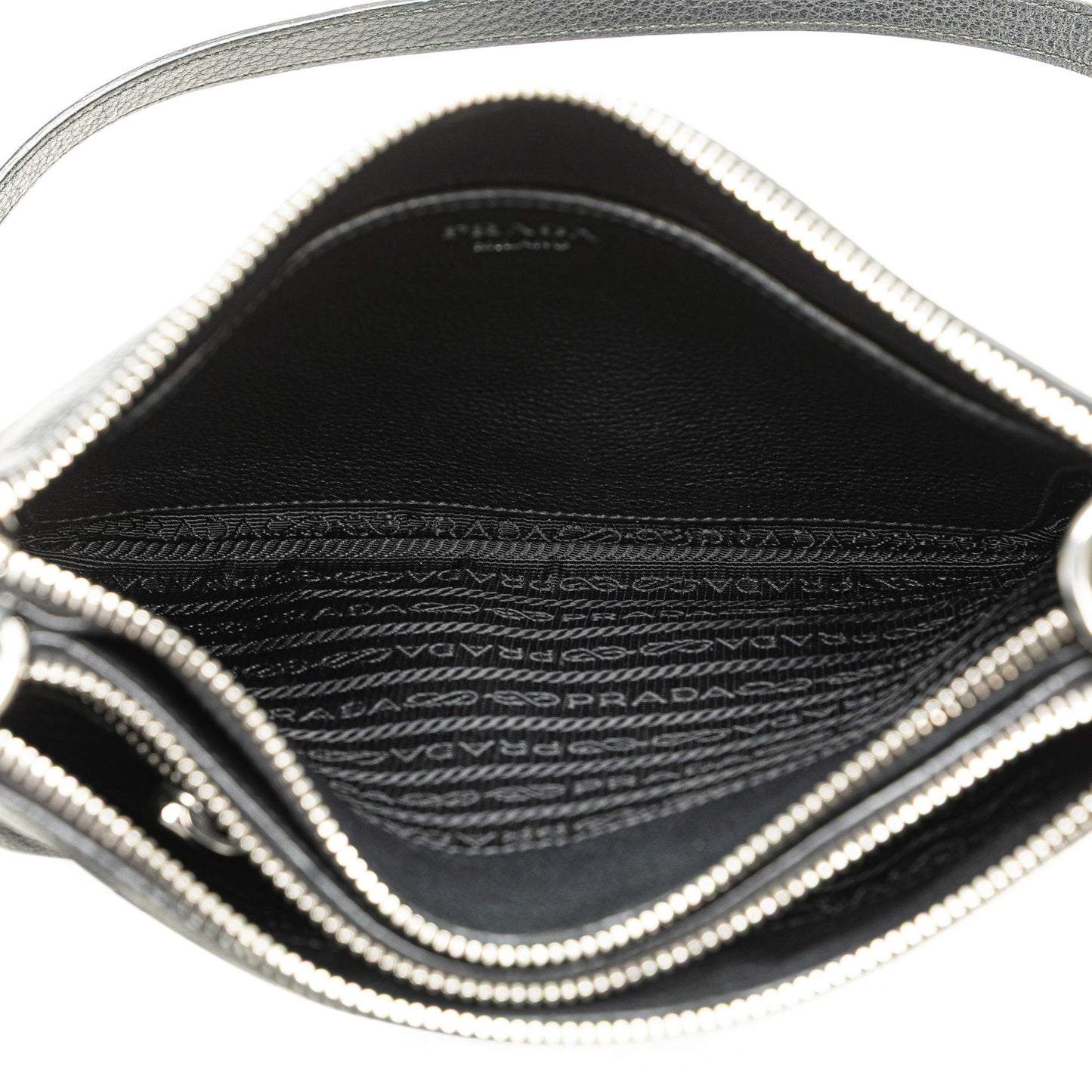 Prada Vitello Phenix Double Zip Crossbody