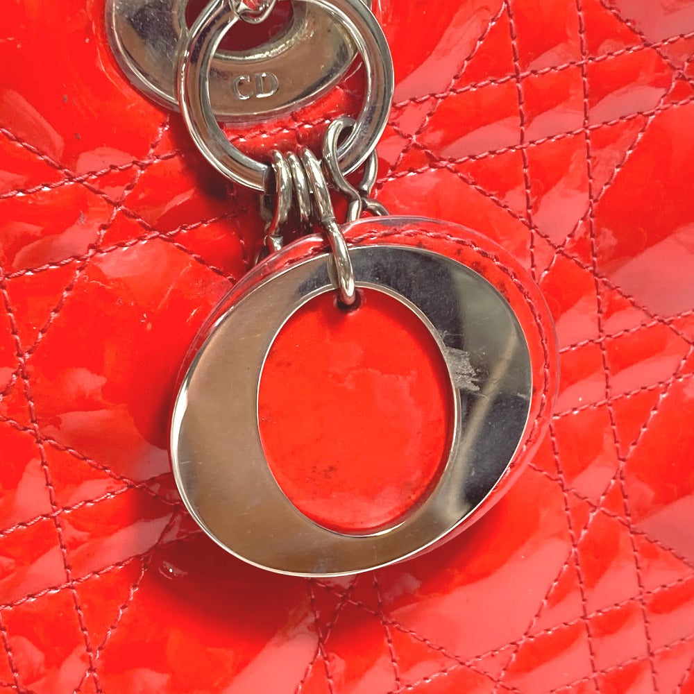 Dior Handbag enamel Red type Canage Lady Dior LADY DIOR Women