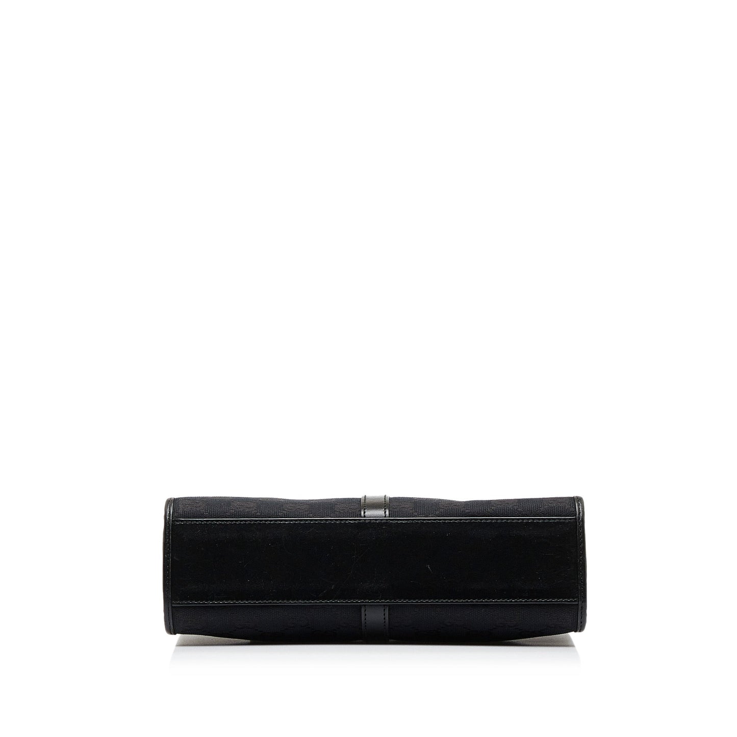 Gucci Jackie Black Leather Canvas Tote