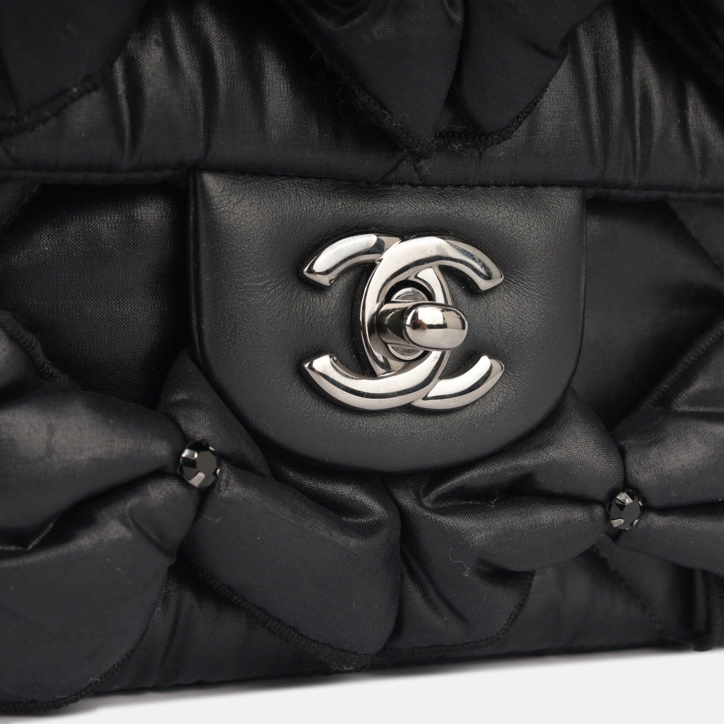 Chanel Seasonal Draped Fabric Flap
