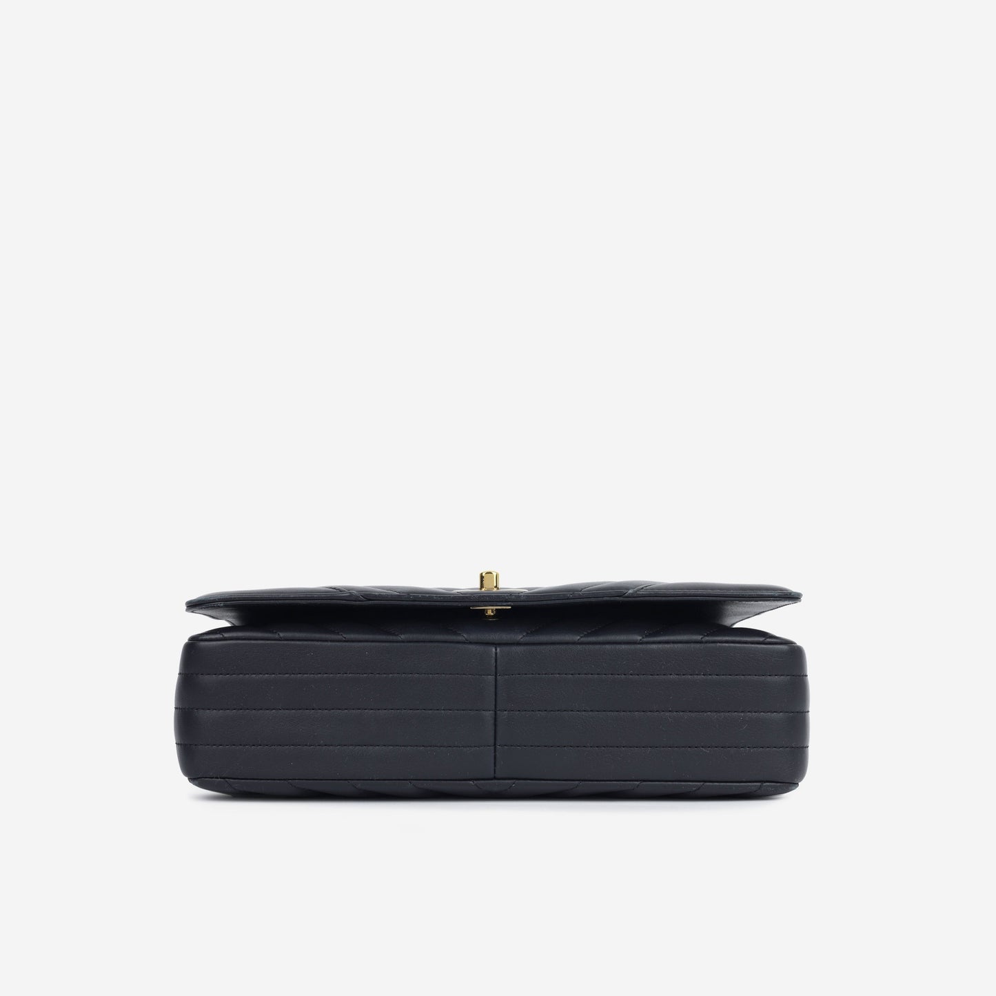 Chanel Large Classic Chevron Flap - Navy