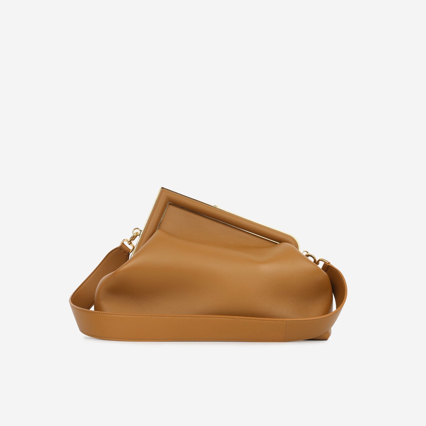 fendi medium first clutch - tan